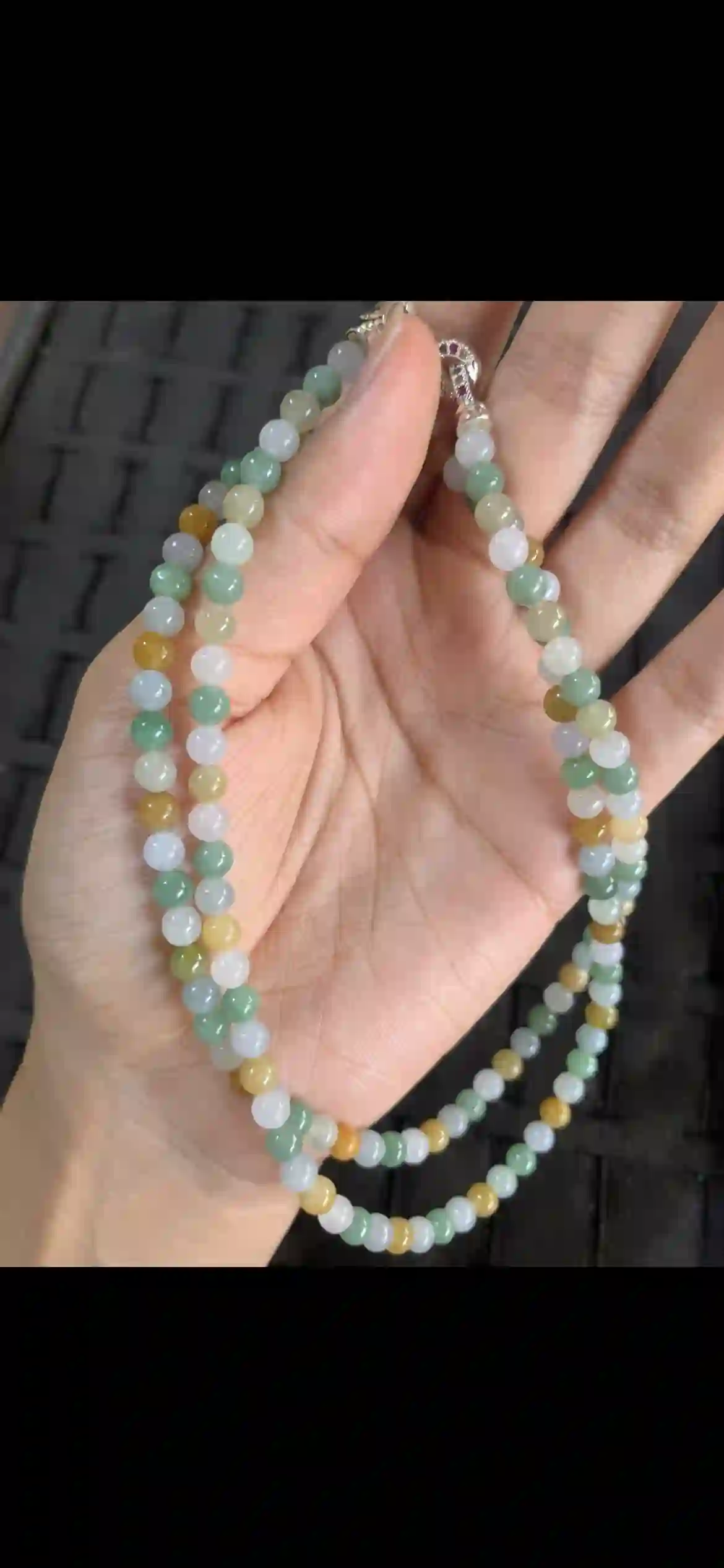Icy Multicolor Jadeite Multi-Wrap Bracelet & Necklace | Myanmar Jadeite reference #10380003