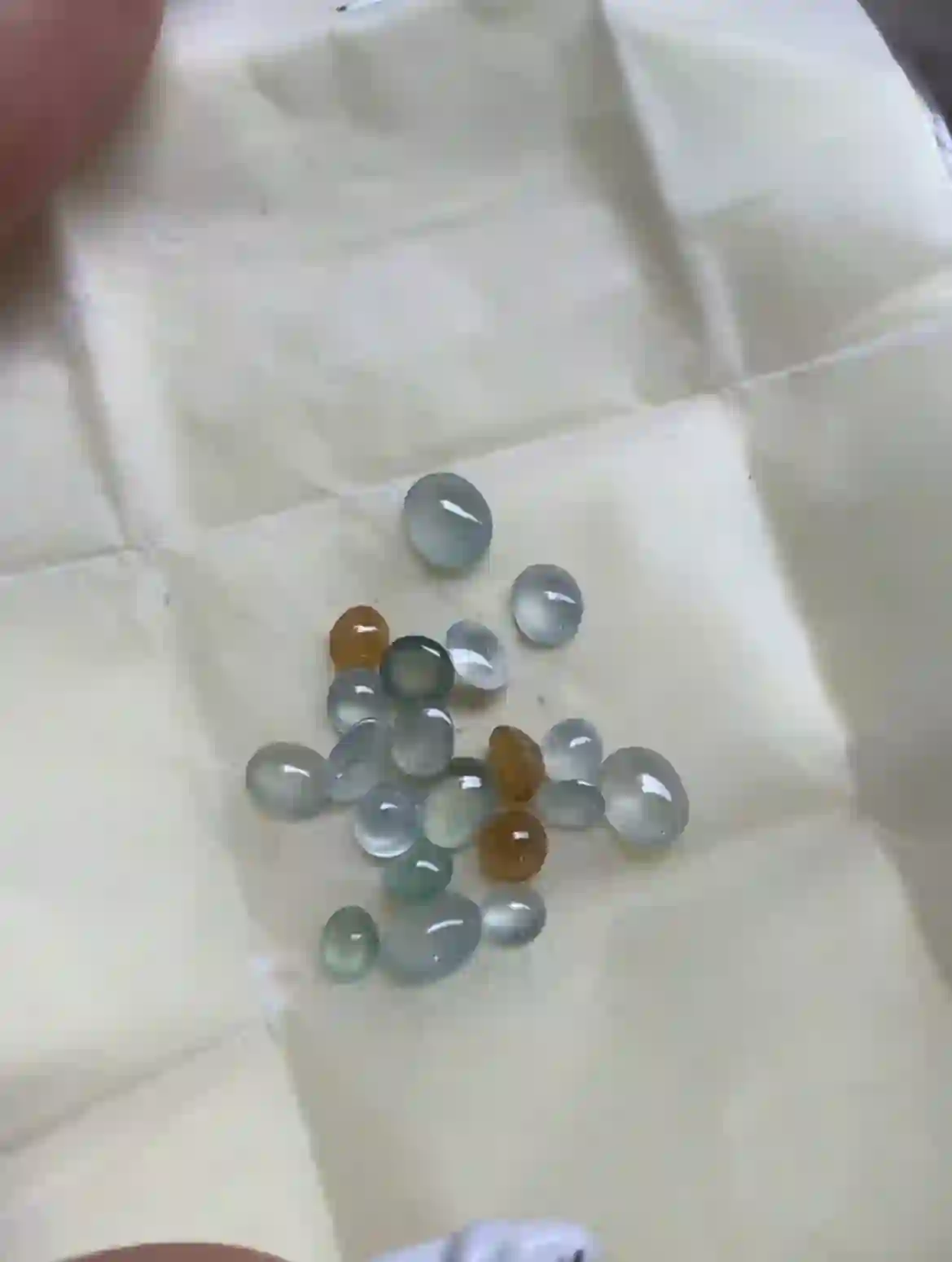 Small Mixed-Color Translucent Gemstone Cabochons - Loose Stones for Jewelry Crafting | Myanmar Jadeite reference #1200007