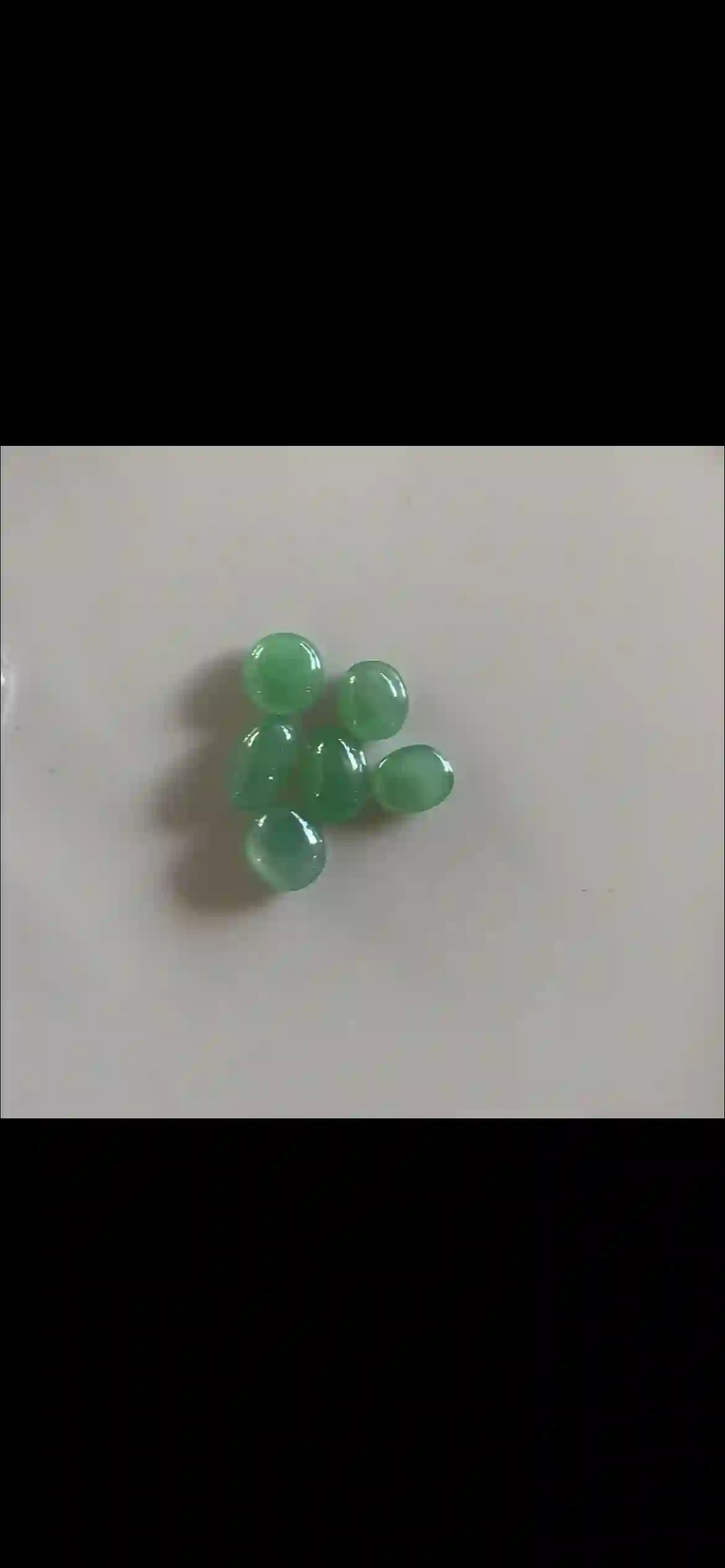 Set of Six Polished Vivid Green Jade Cabochons, view 2 | Myanmar Jadeite reference #22530001