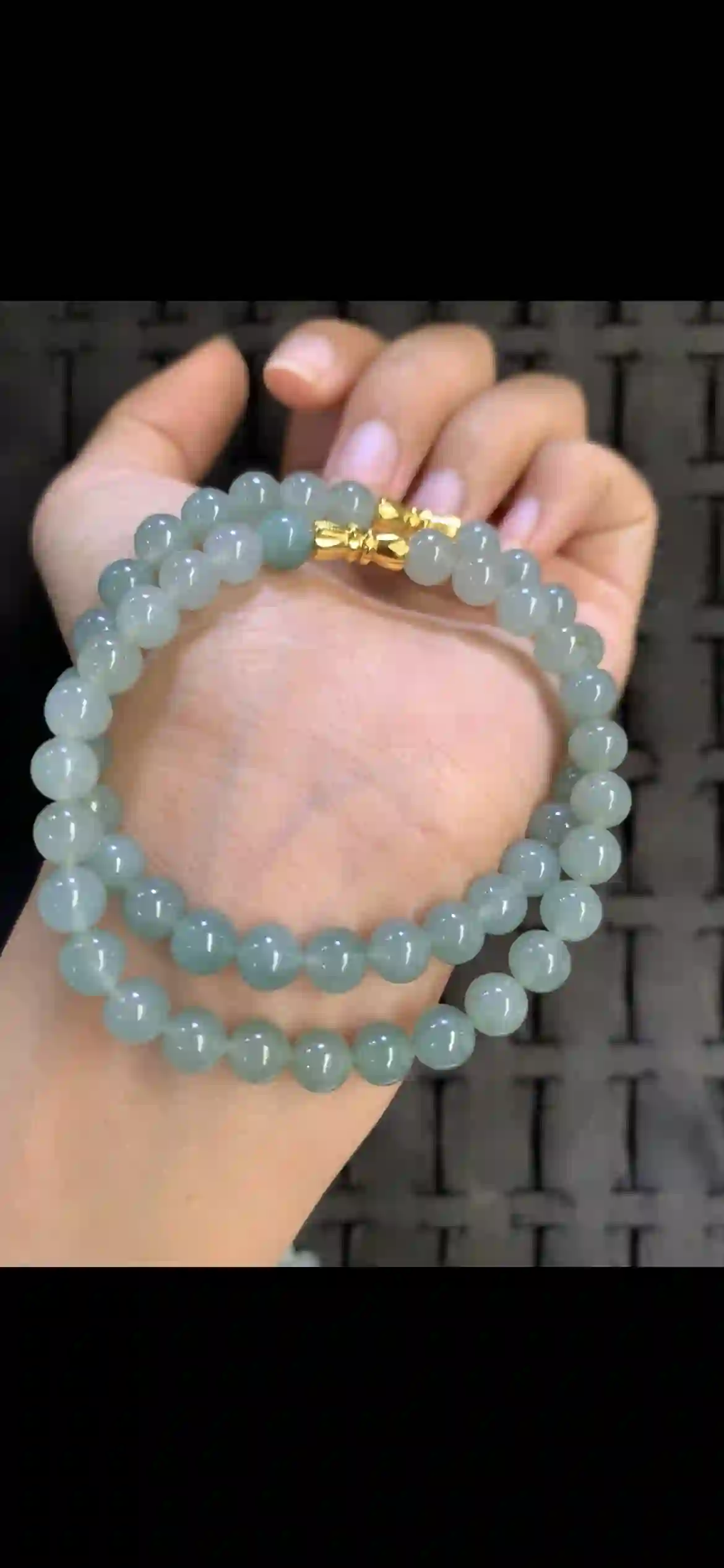 Icy Uniform Watery Green Jadeite Double‑Wrap Bracelet | Myanmar Jadeite reference #13170001