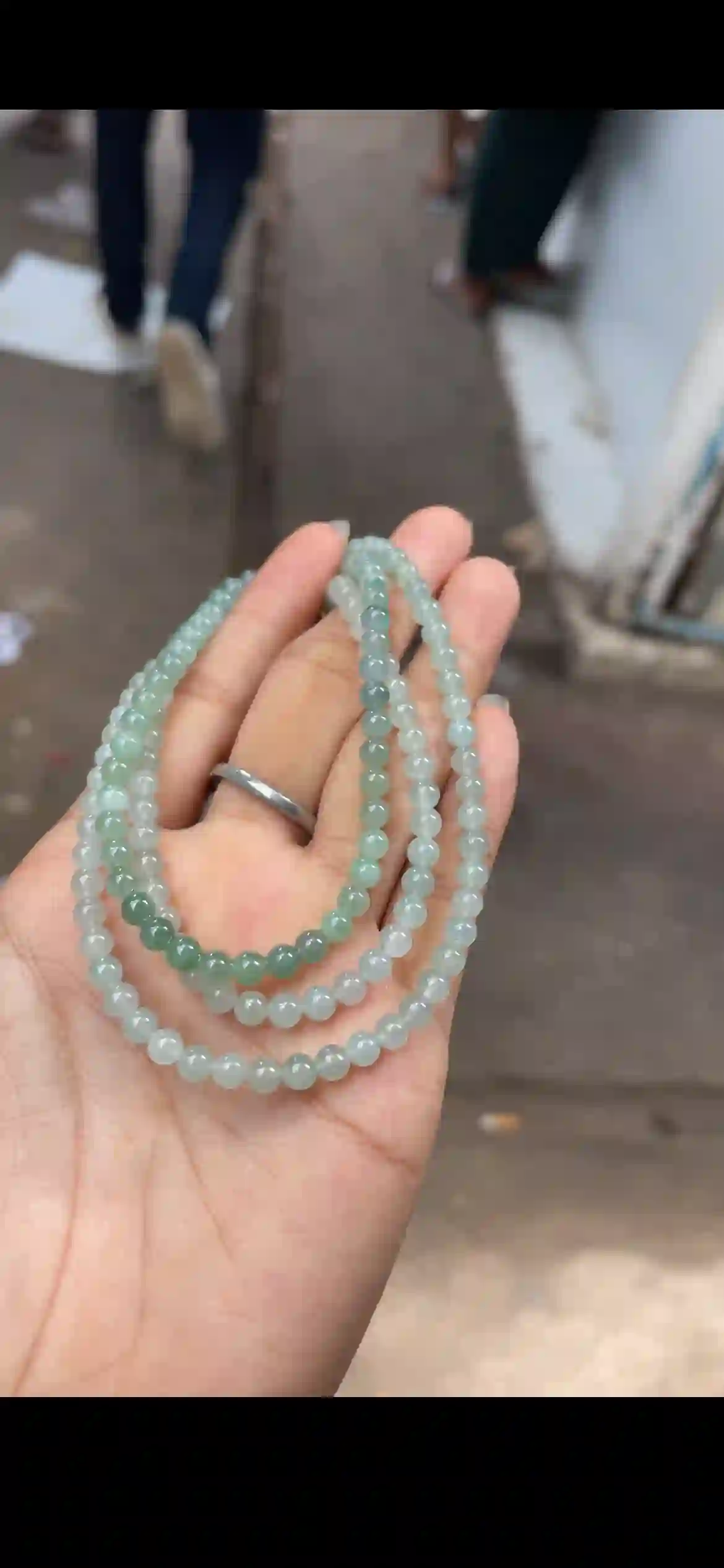 Icy Gradient Mint‑Green Jadeite Multi‑Use Strand | Myanmar Jadeite reference #14040001