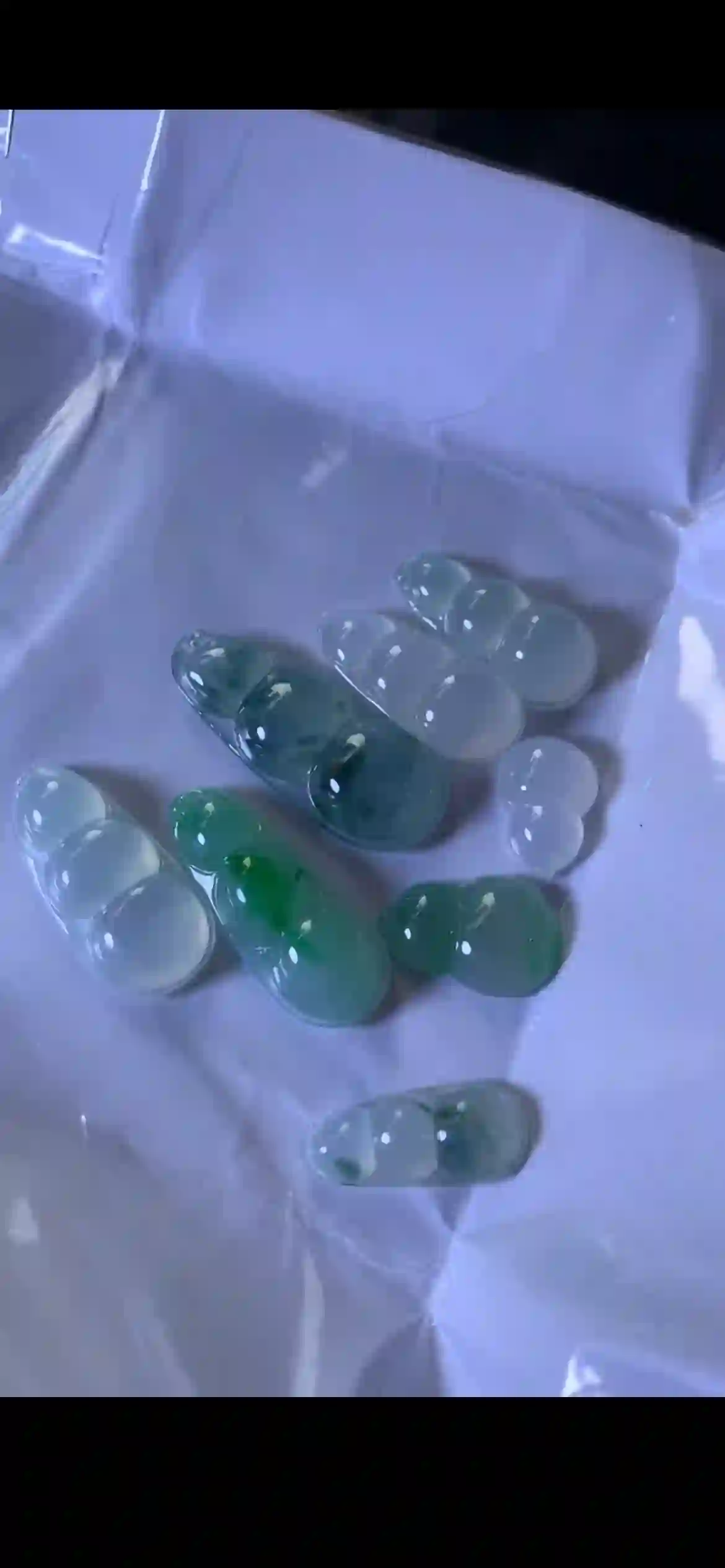 Assorted Fine Natural Jadeite Bean & Gourd Gem Cabochons, view 2 | Myanmar Jadeite reference #24090001