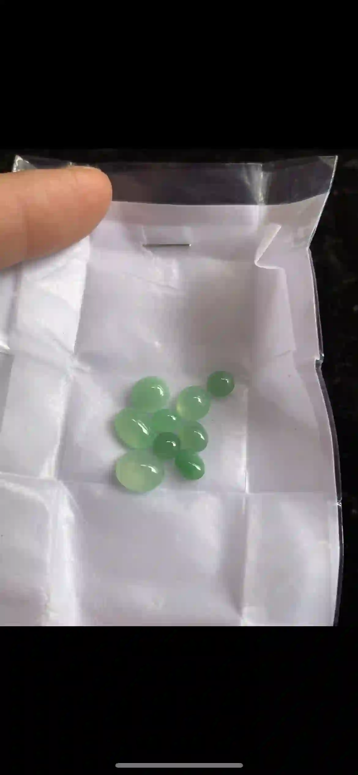 Collection of Fine Green Jade Cabochons — Oval & Round Gemstones, view 2 | Myanmar Jadeite reference #33960001