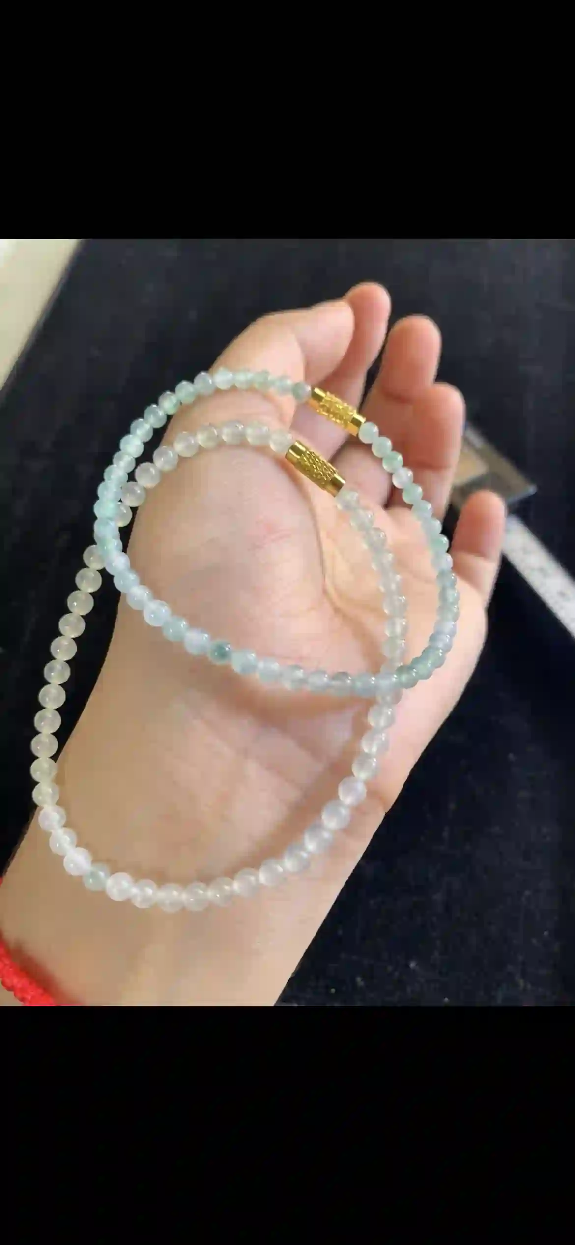  Multicolor Pastel Jade Bead Bracelet with Gemstone Accent | Myanmar Jadeite reference #18120001