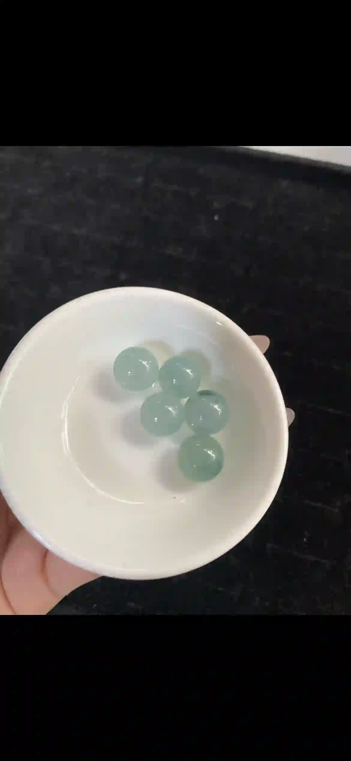 Icy Pale Blue-Green Jadeite Loose Beads — Premium Smooth Round Gemstones | Myanmar Jadeite reference #30390001