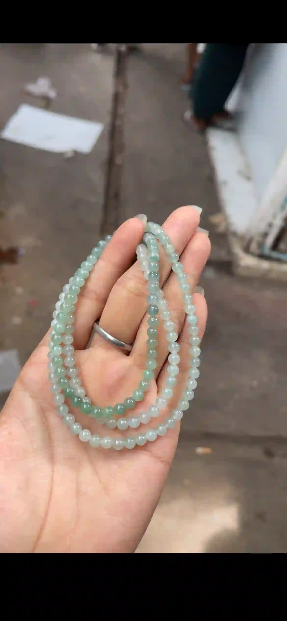 Icy Gradient Mint‑Green Jadeite Multi‑Use Strand, view 2 | Myanmar Jadeite reference #14040001