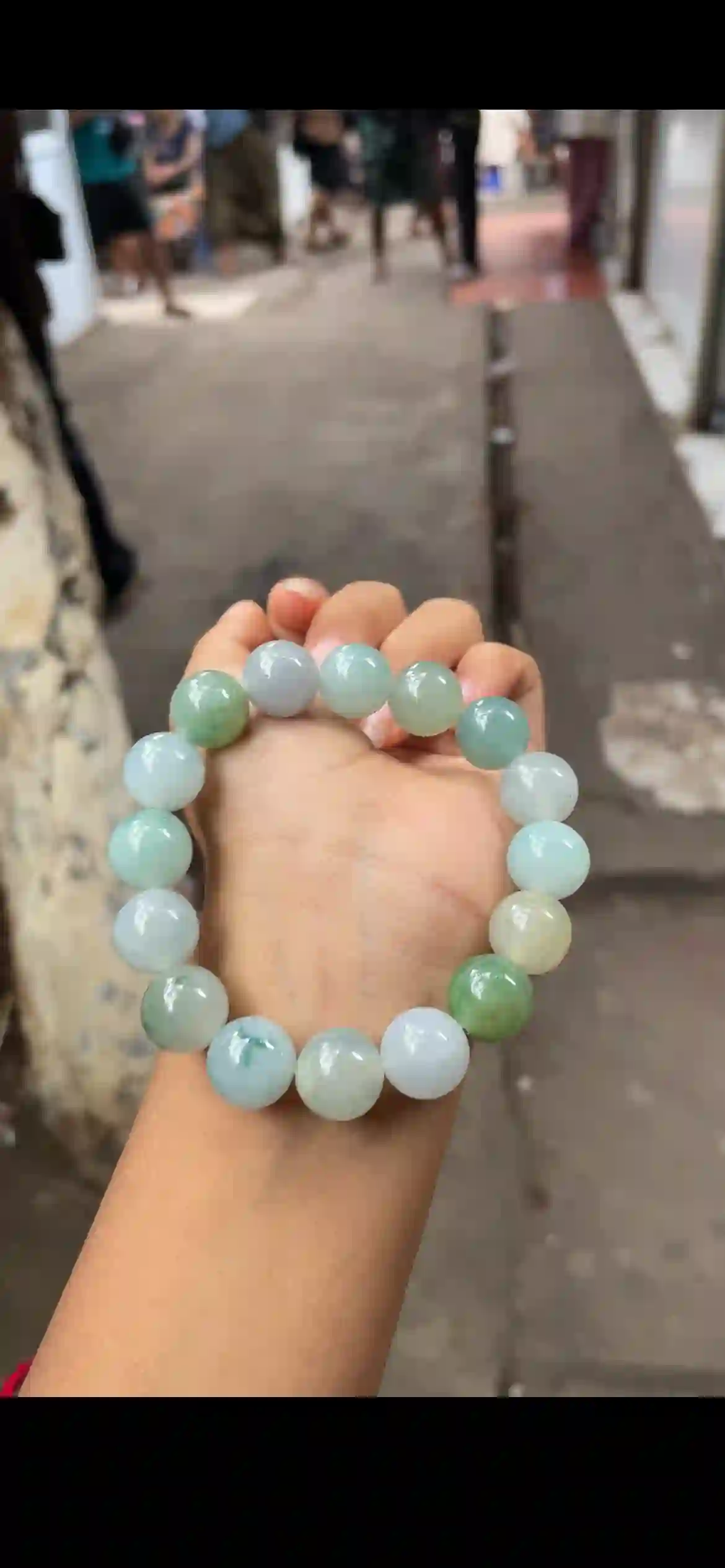 Natural Multicolored Jadeite Bead Bracelet | Myanmar Jadeite reference #26190001