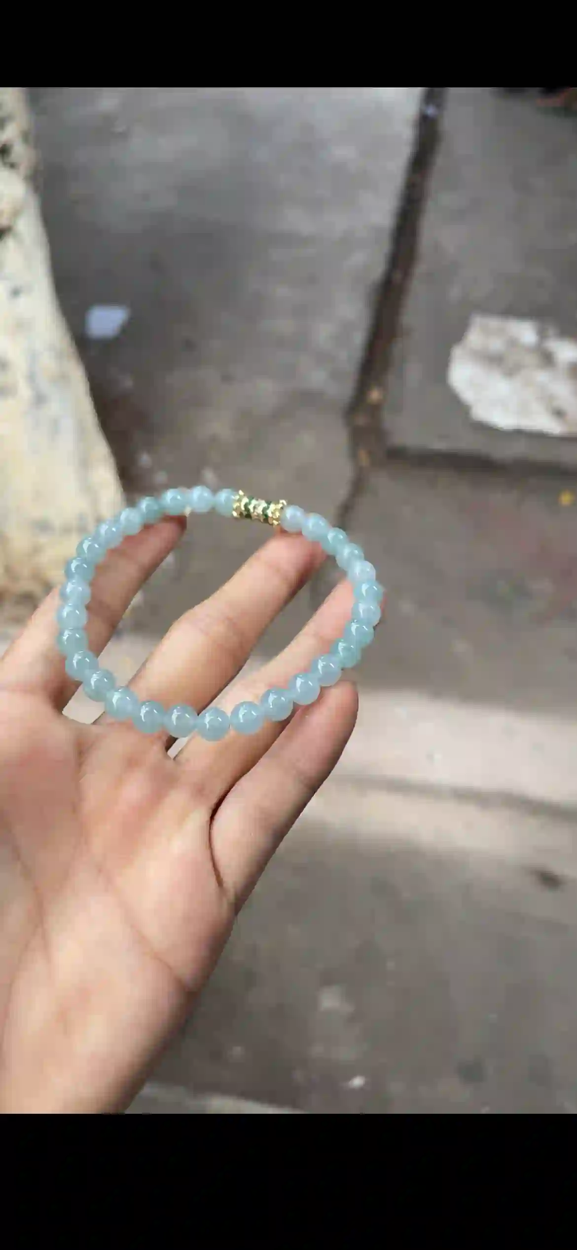 Polished Green Jade Bangle with Natural Floating Patterns, view 2 | Myanmar Jadeite reference #25530001