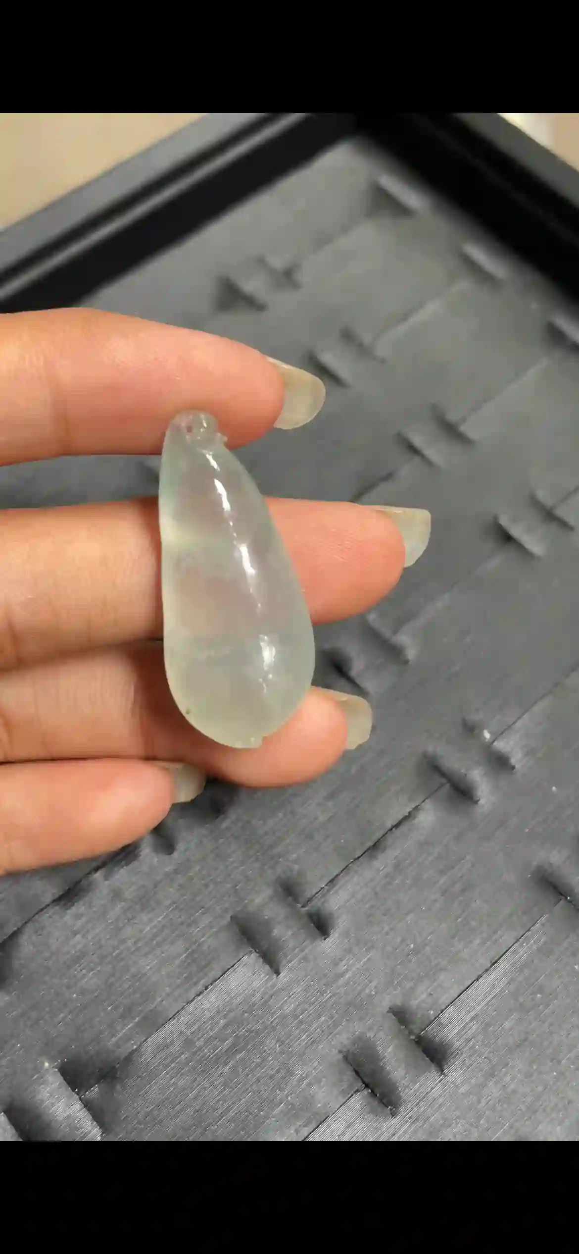 Icy Transparent Jadeite Melon Pendant | Myanmar Jadeite reference #8070001
