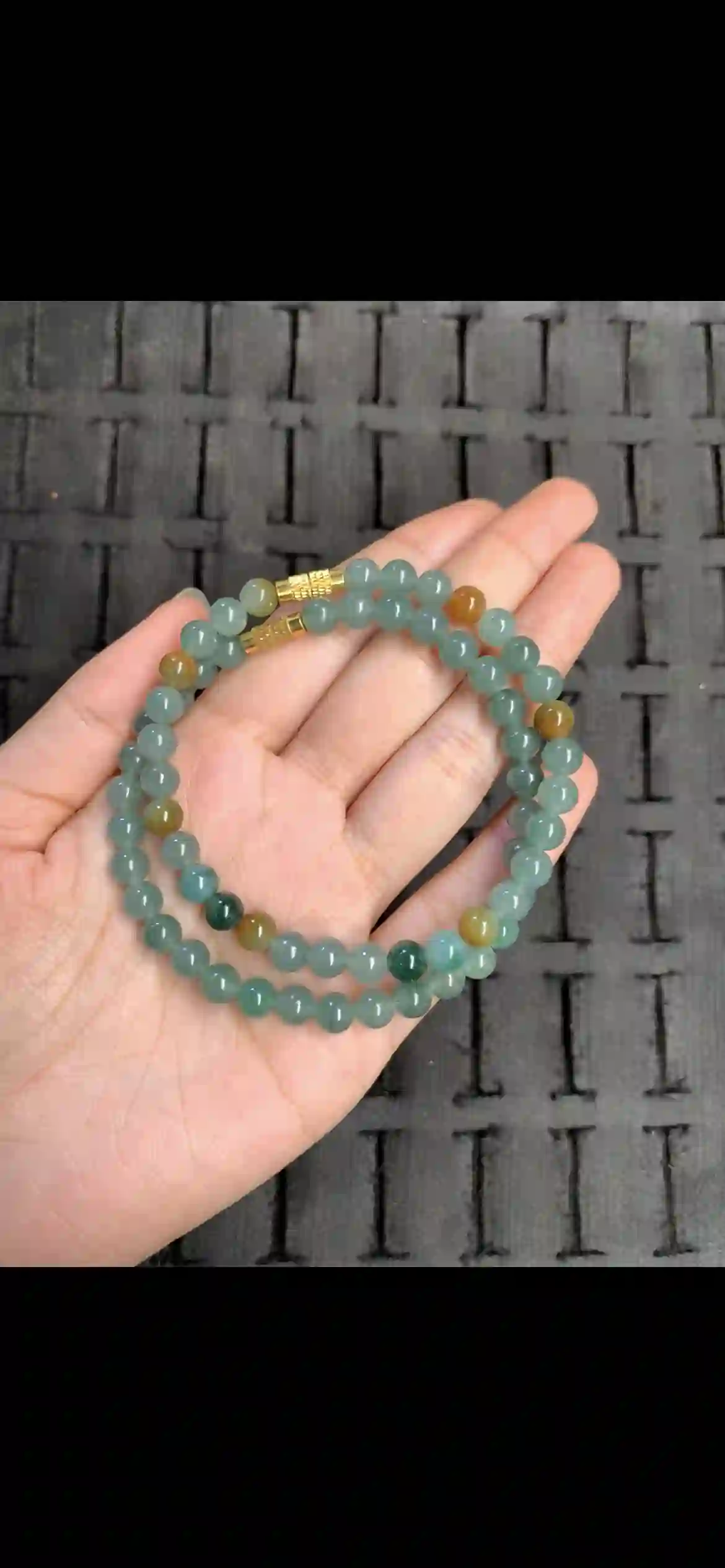 Icy Teal & Multitone Jadeite Double‑Wrap Bracelet | Myanmar Jadeite reference #13800001
