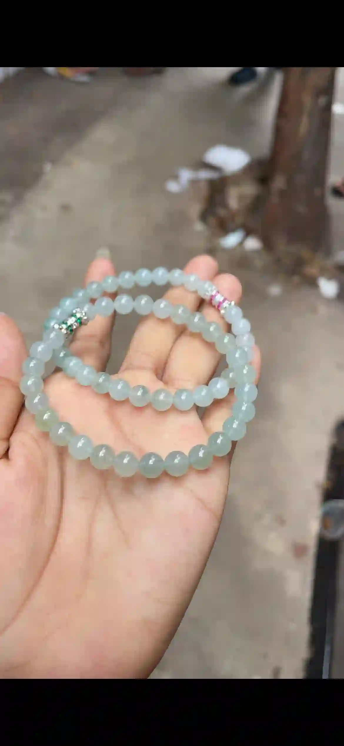 Icy Pale Celadon Jadeite Multi‑Wrap Bracelet & Long Strand | Myanmar Jadeite reference #9000001