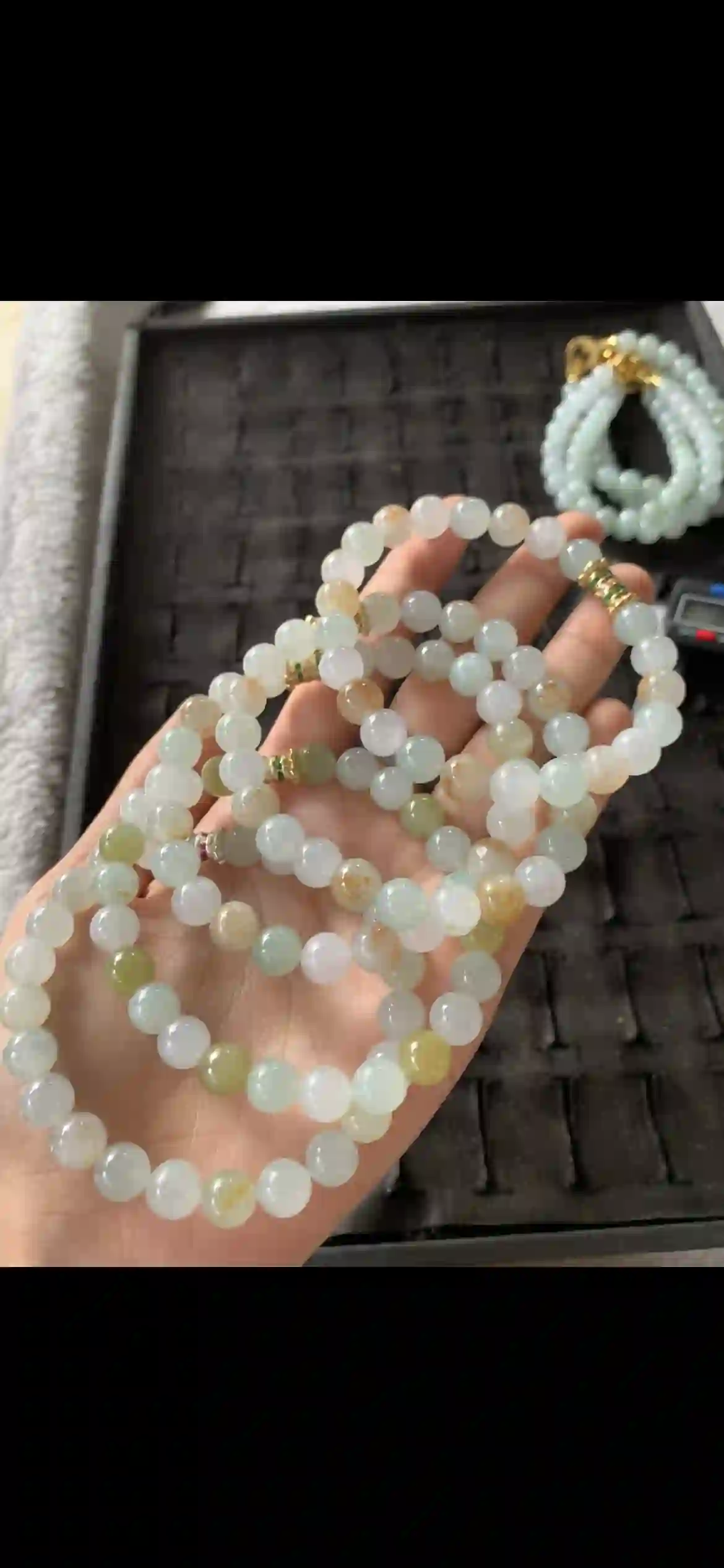 Multicolor Natural Jadeite Bead Strands with Premium Accents | Myanmar Jadeite reference #26880002