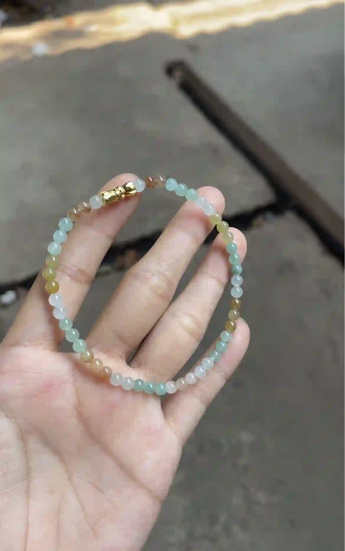 Multicolor Natural Jade Beaded Bracelet, view 2 | Myanmar Jadeite reference #2280008