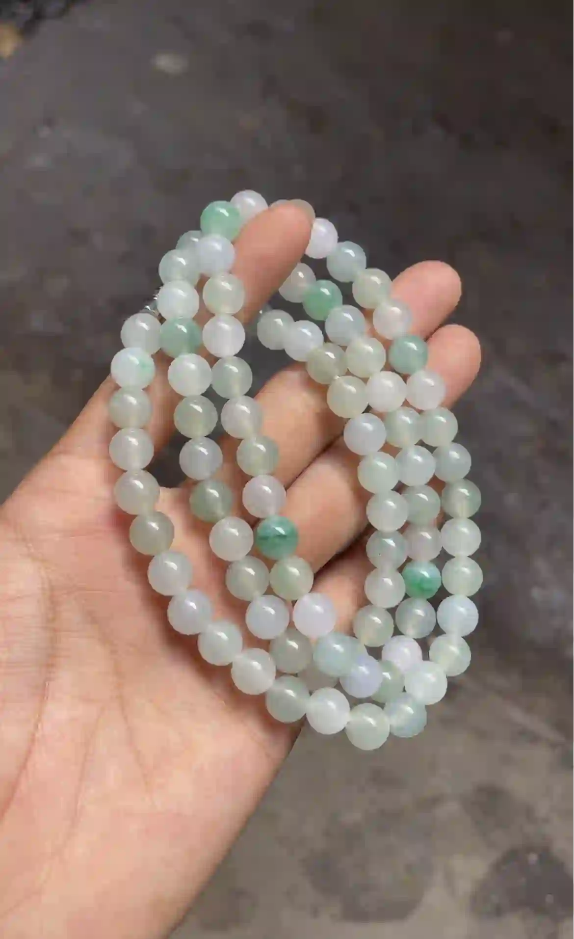 Multicolor Natural Jade Bead Necklace | Myanmar Jadeite reference #2700005