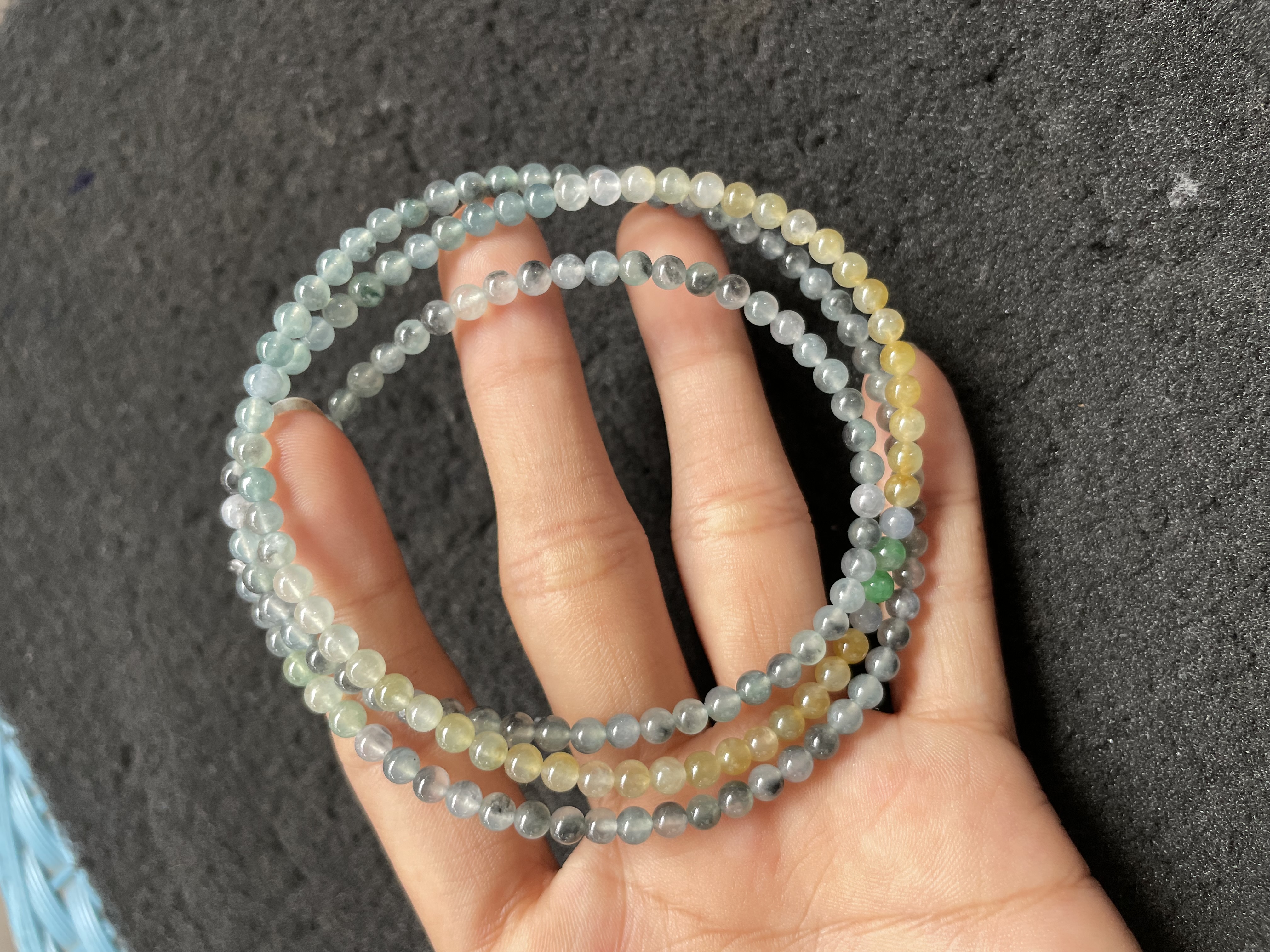 Multi-strand Colorful Jade Bead Bracelet