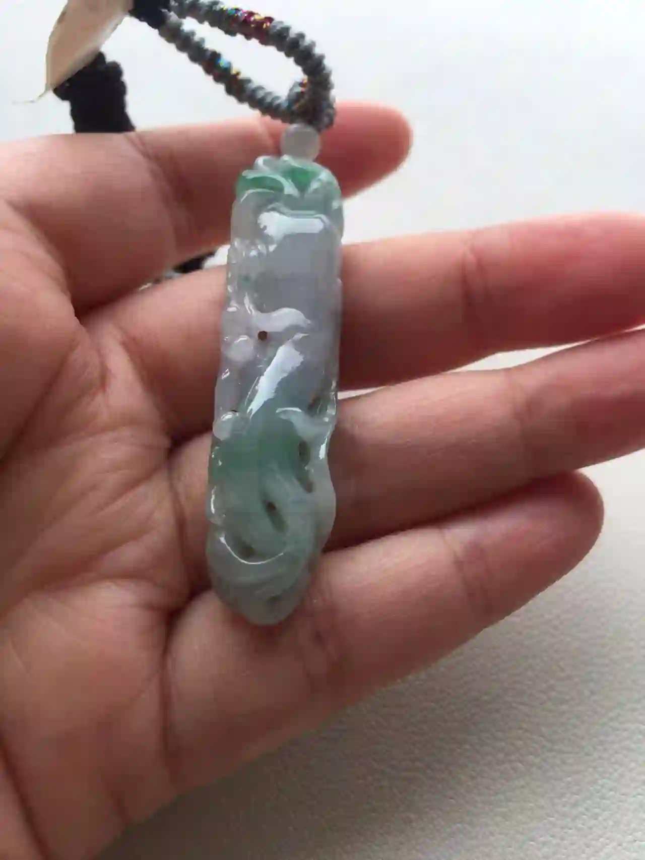   Natural Icy Green Jade Dragon Carving | Myanmar Jadeite reference #2040012