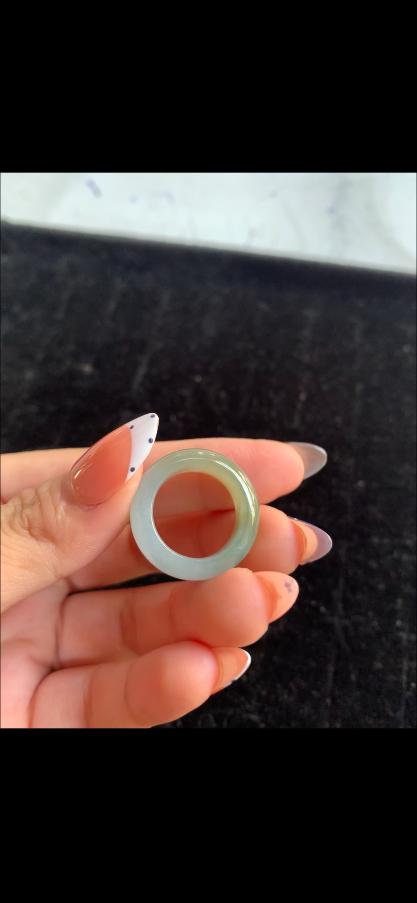 Natural Ice Variety Light Green & Honey-Yellow Jadeite Solid Band Ring | Myanmar Jadeite reference #38190001