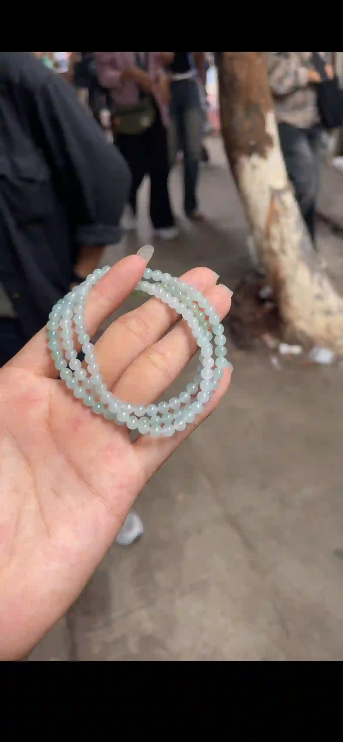 Fine Pale Icy Green Jadeite Multi‑Wrap Strand | Myanmar Jadeite reference #26910001