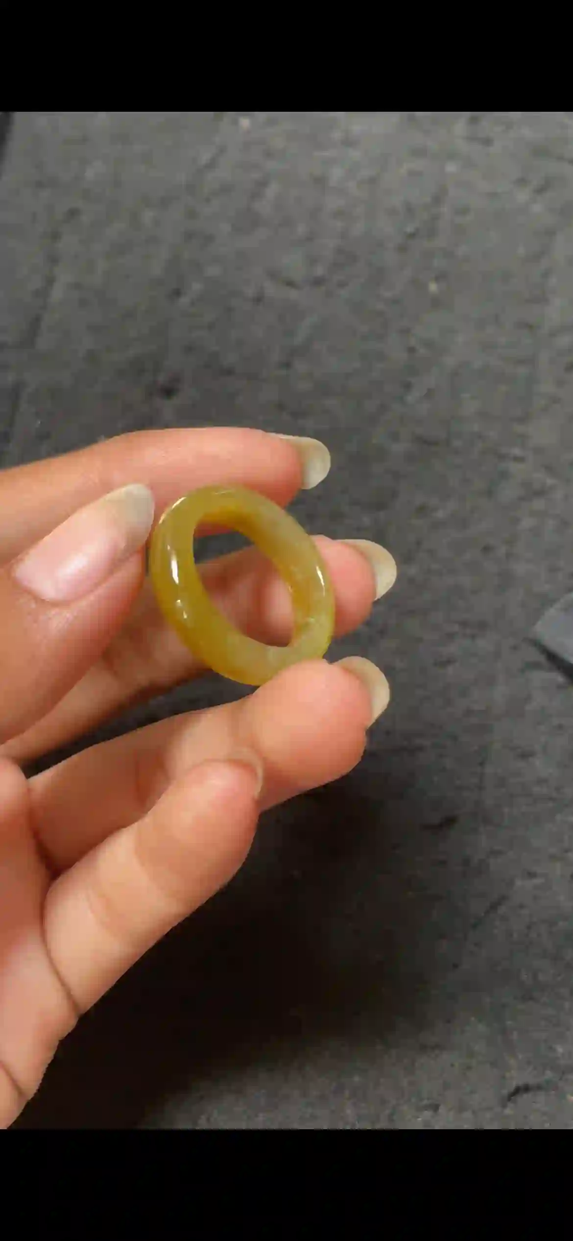  Natural Icy Honey Yellow Jadeite Band Ring | Myanmar Jadeite reference #6840003