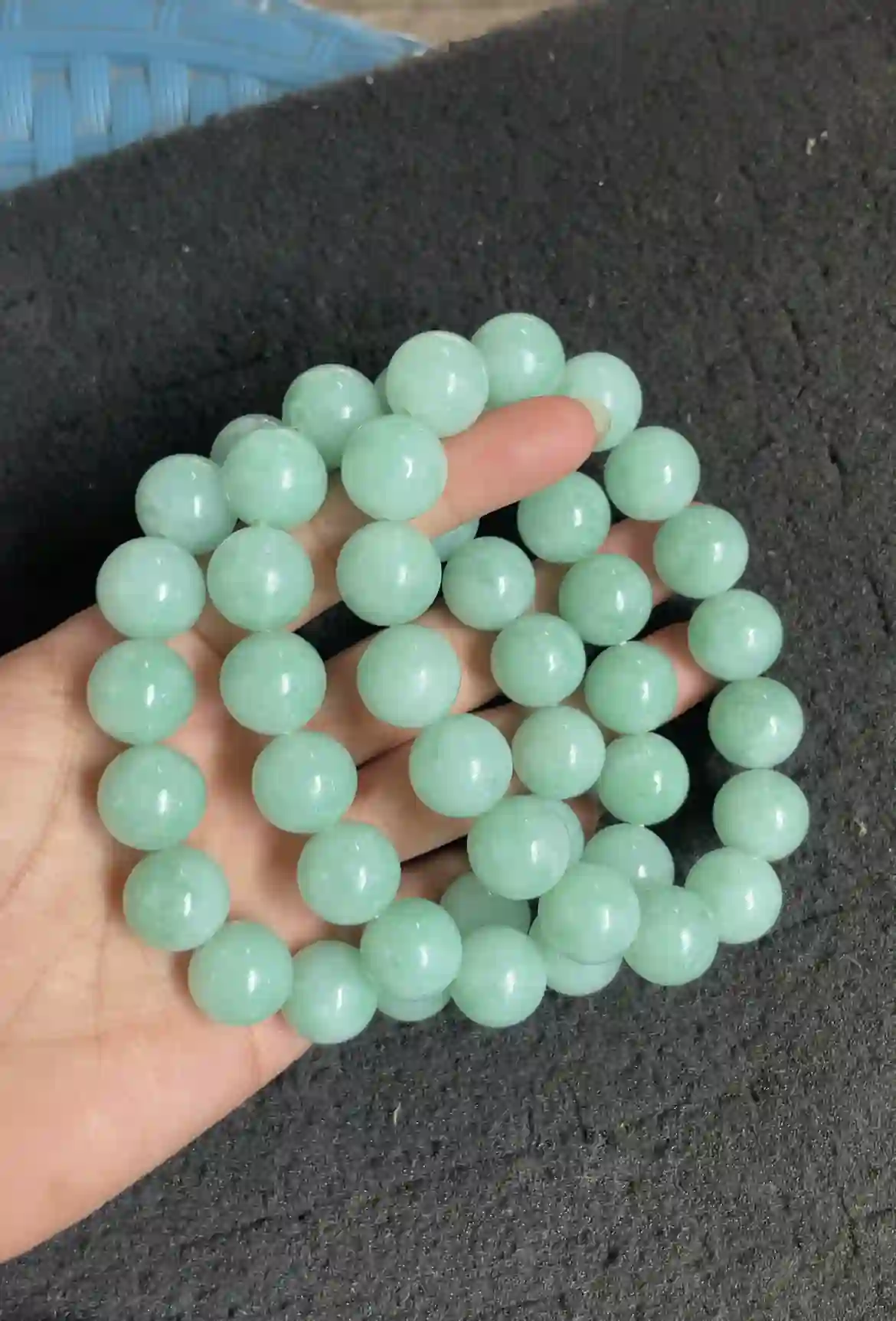 Pale Green Translucent Jadeite Bead Strands | Myanmar Jadeite reference #3060001