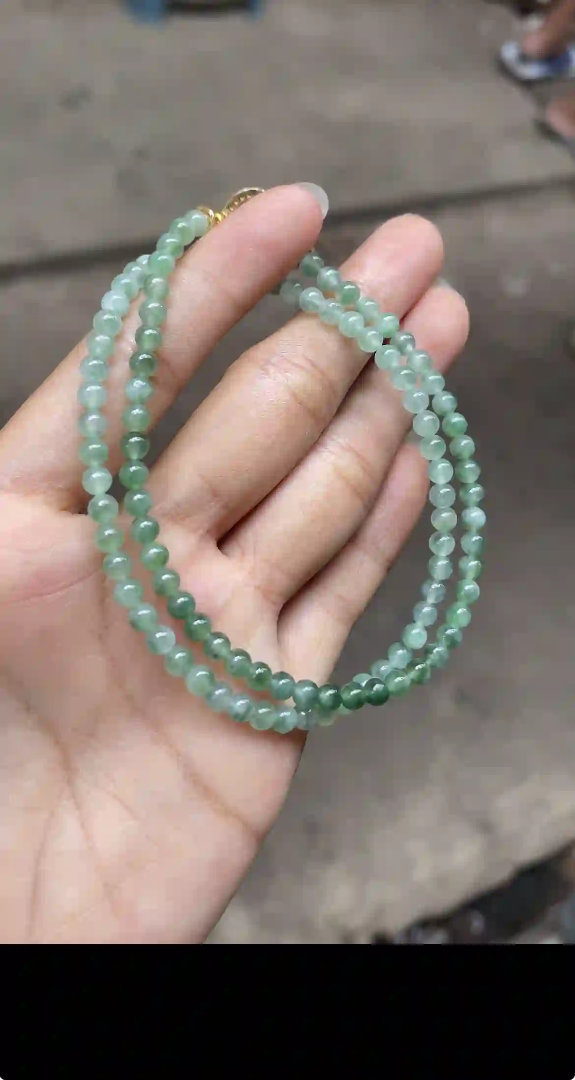Icy Floating Flower Green Jadeite Multi‑Wrap Bead Necklace | Myanmar Jadeite reference #11520001