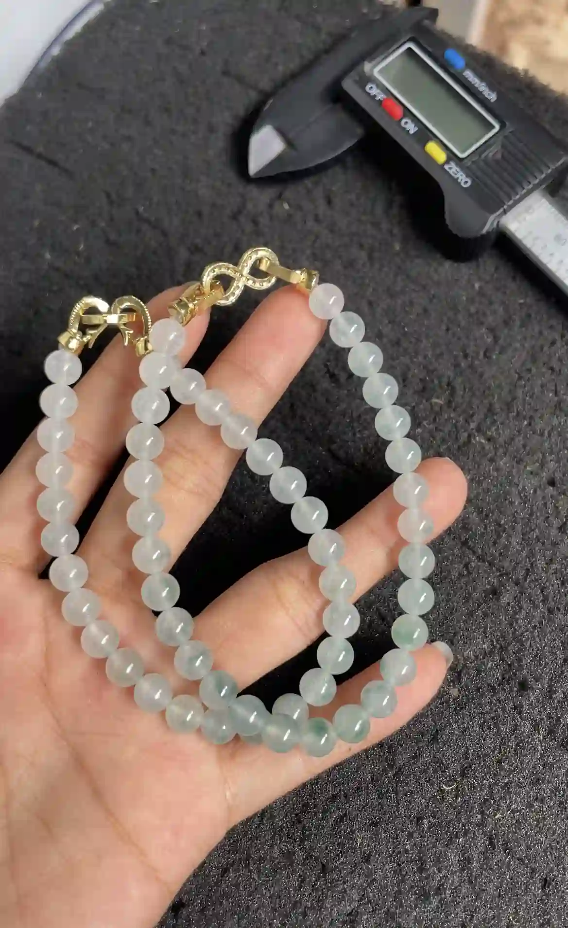 Icy Jade with Floating Flowers Necklace, view 2 | Myanmar Jadeite reference #2700001
