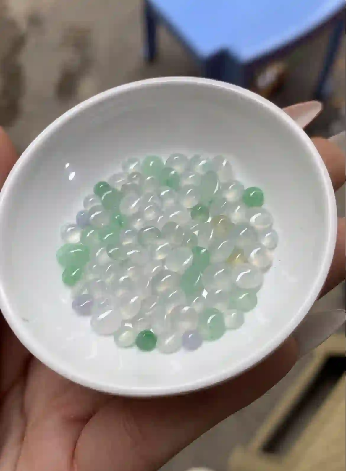 Assorted Translucent Gemstone Cabochons - Loose Small Stones for Jewelry Making, view 2 | Myanmar Jadeite reference #1200005