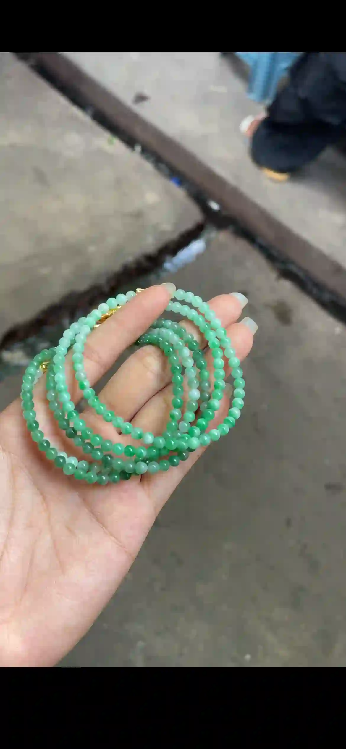 Gradient Fresh Green Jadeite Bead Multi-Strand Jewelry | Myanmar Jadeite reference #16080001