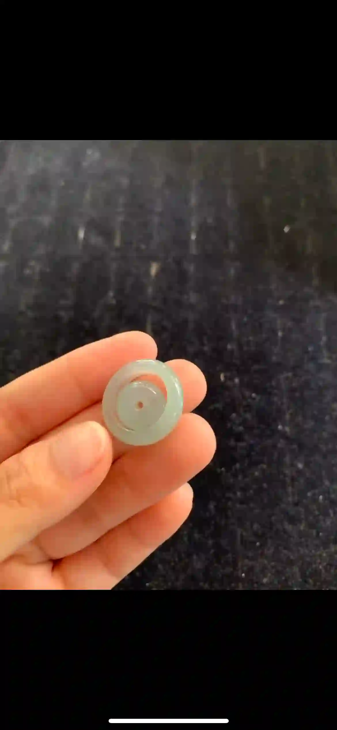 Icy Pale Green Jade Band Ring | Myanmar Jadeite reference #19470001