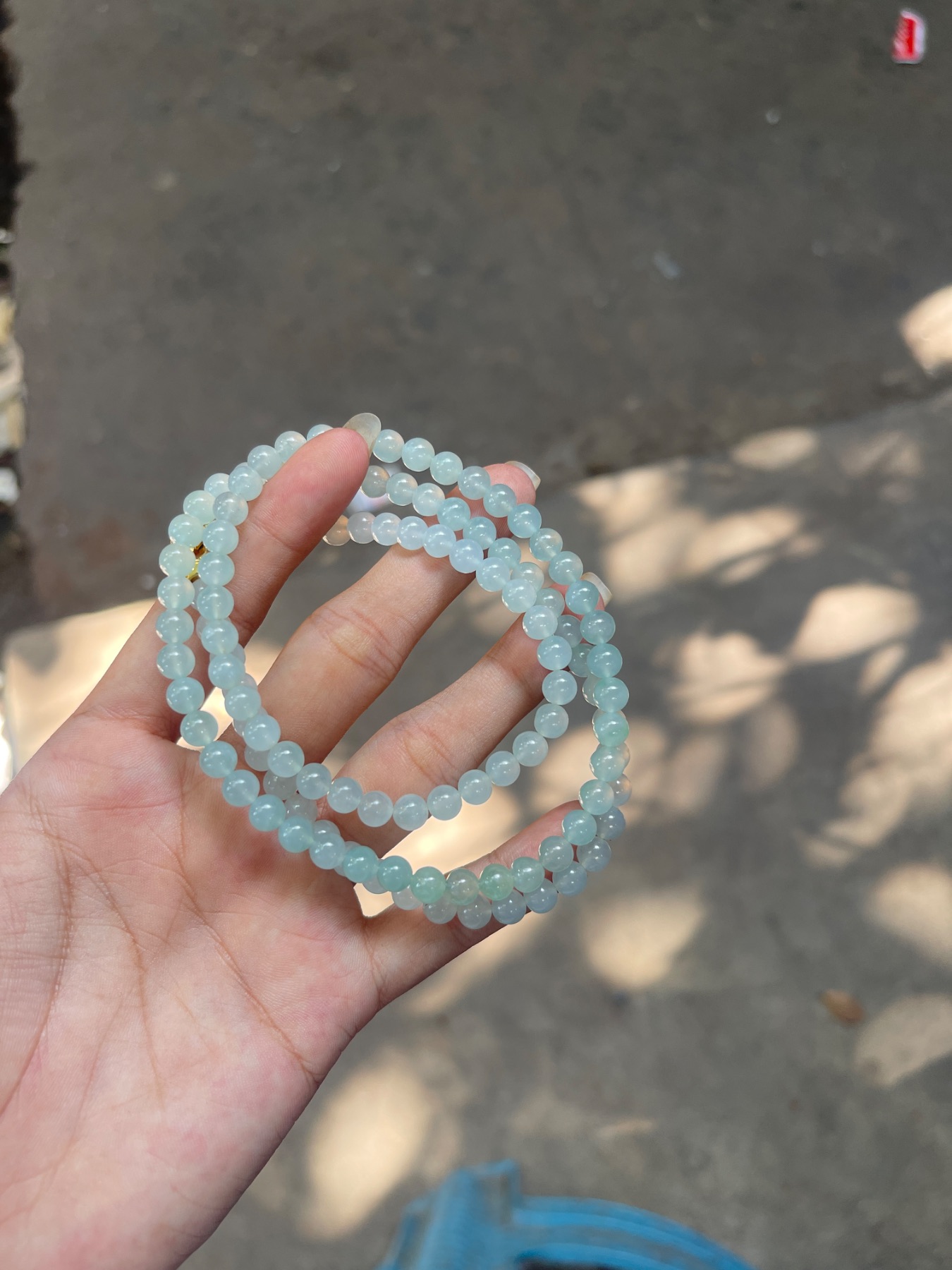 Natural Ice Variety Translucent Light Mint Green Jadeite Small Bead Multi-Wrap Bracelet | Myanmar Jadeite reference #38340001