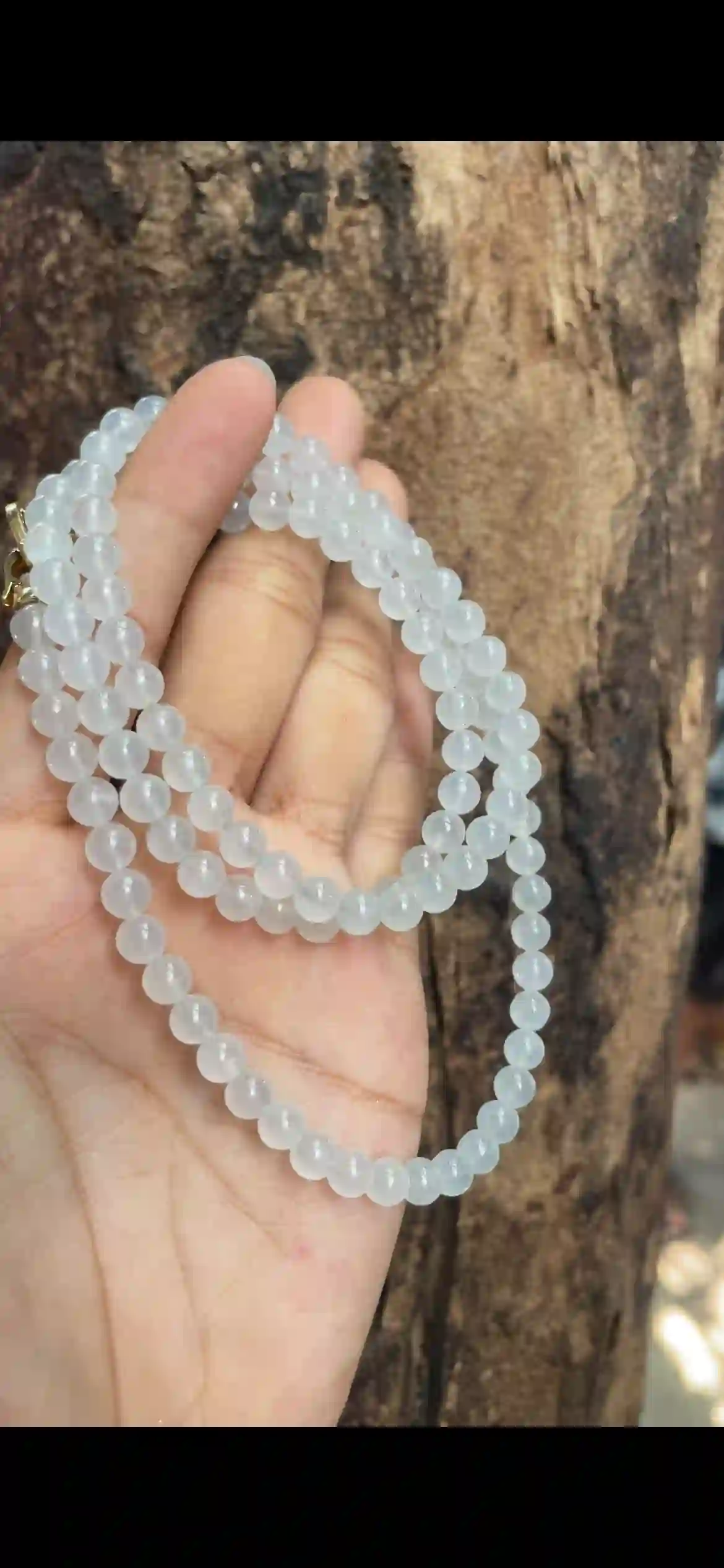  High‑Grade Icy White Jadeite Multi‑Wrap Bead Strand | Myanmar Jadeite reference #10080001