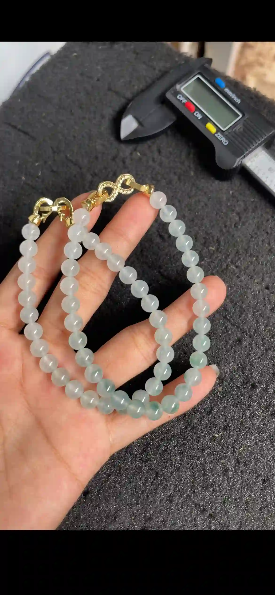 Icy Jade with Floating Flowers Necklace | Myanmar Jadeite reference #2700001