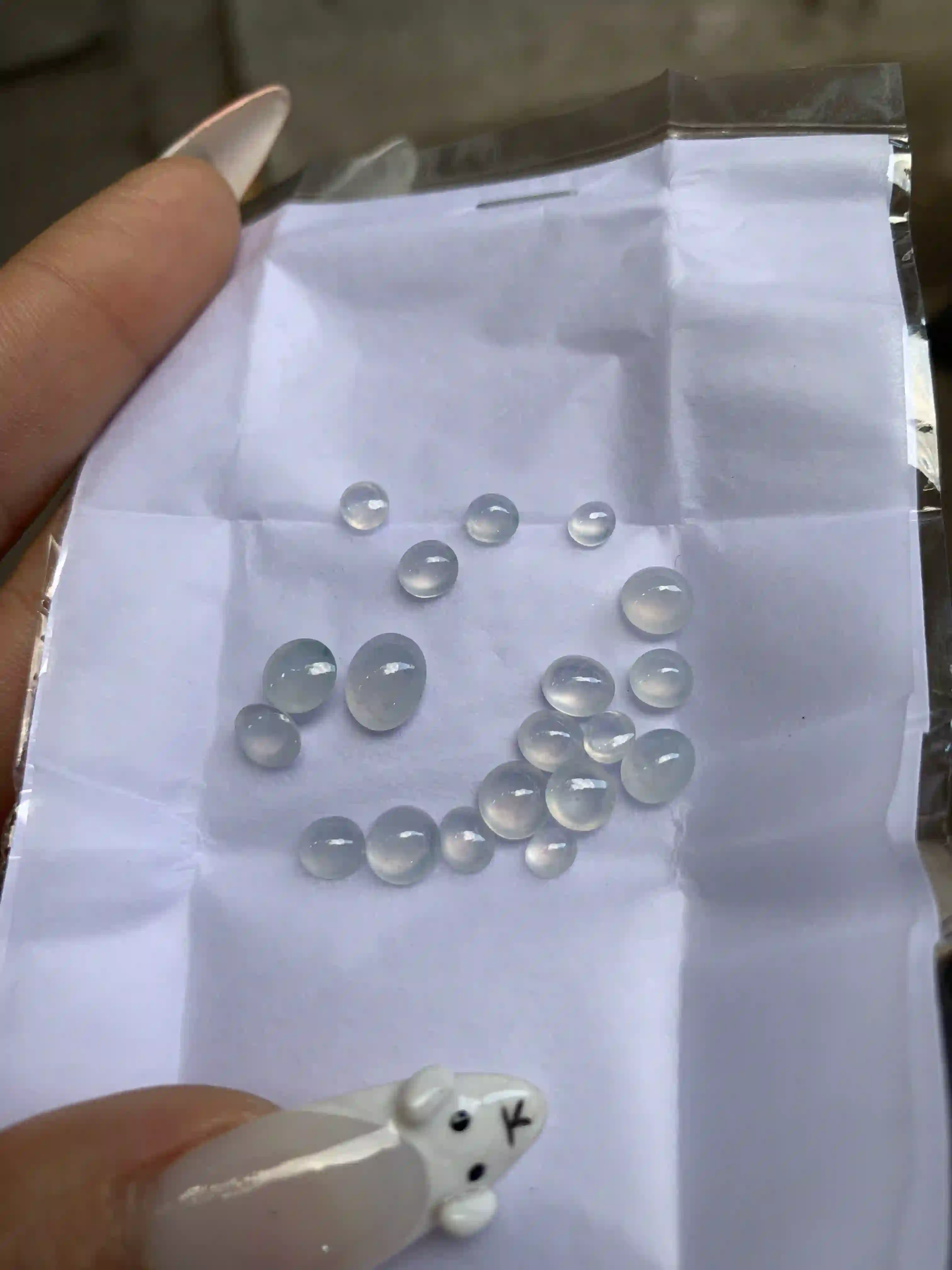 Translucent Jadeite Cabochons (Assorted Sizes) | Myanmar Jadeite reference #1290010