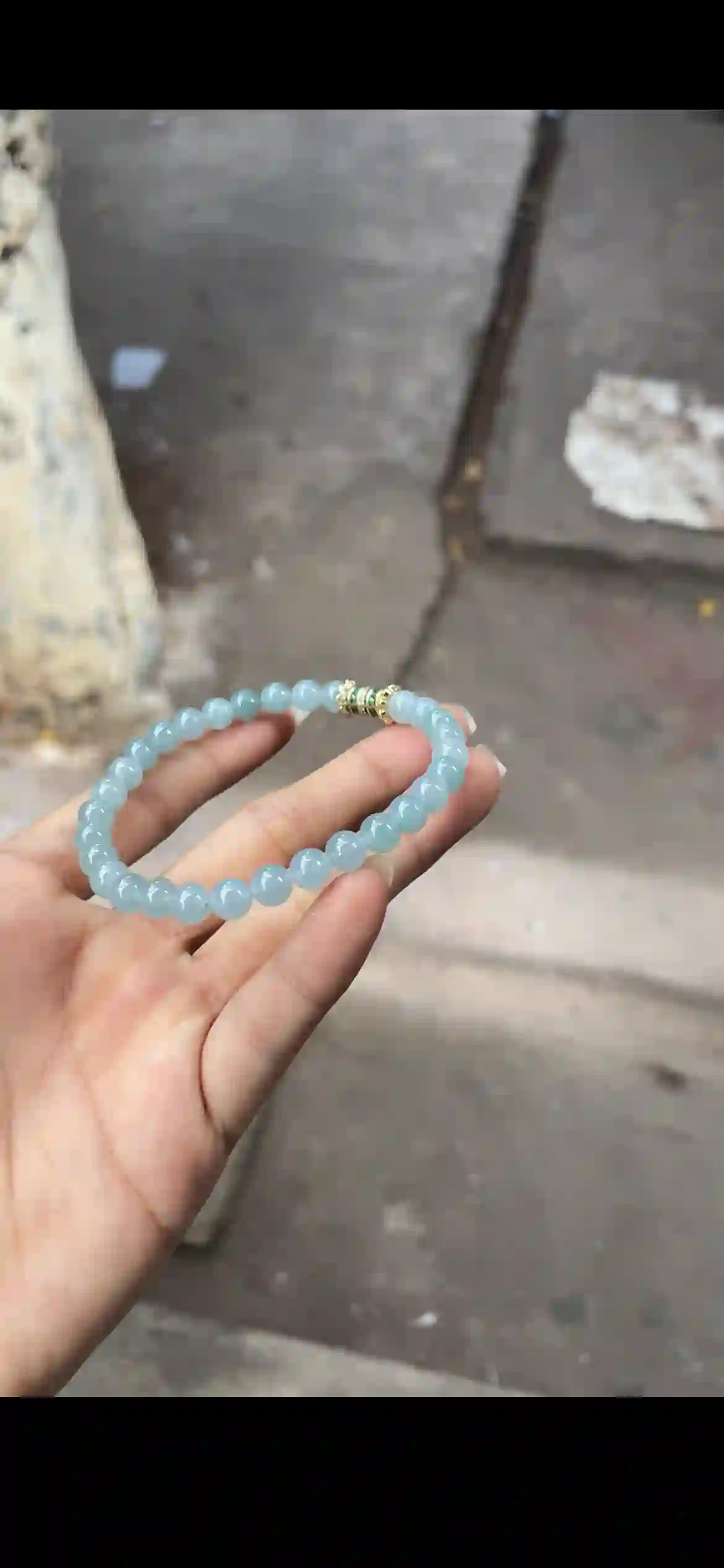 Polished Green Jade Bangle with Natural Floating Patterns | Myanmar Jadeite reference #25530001