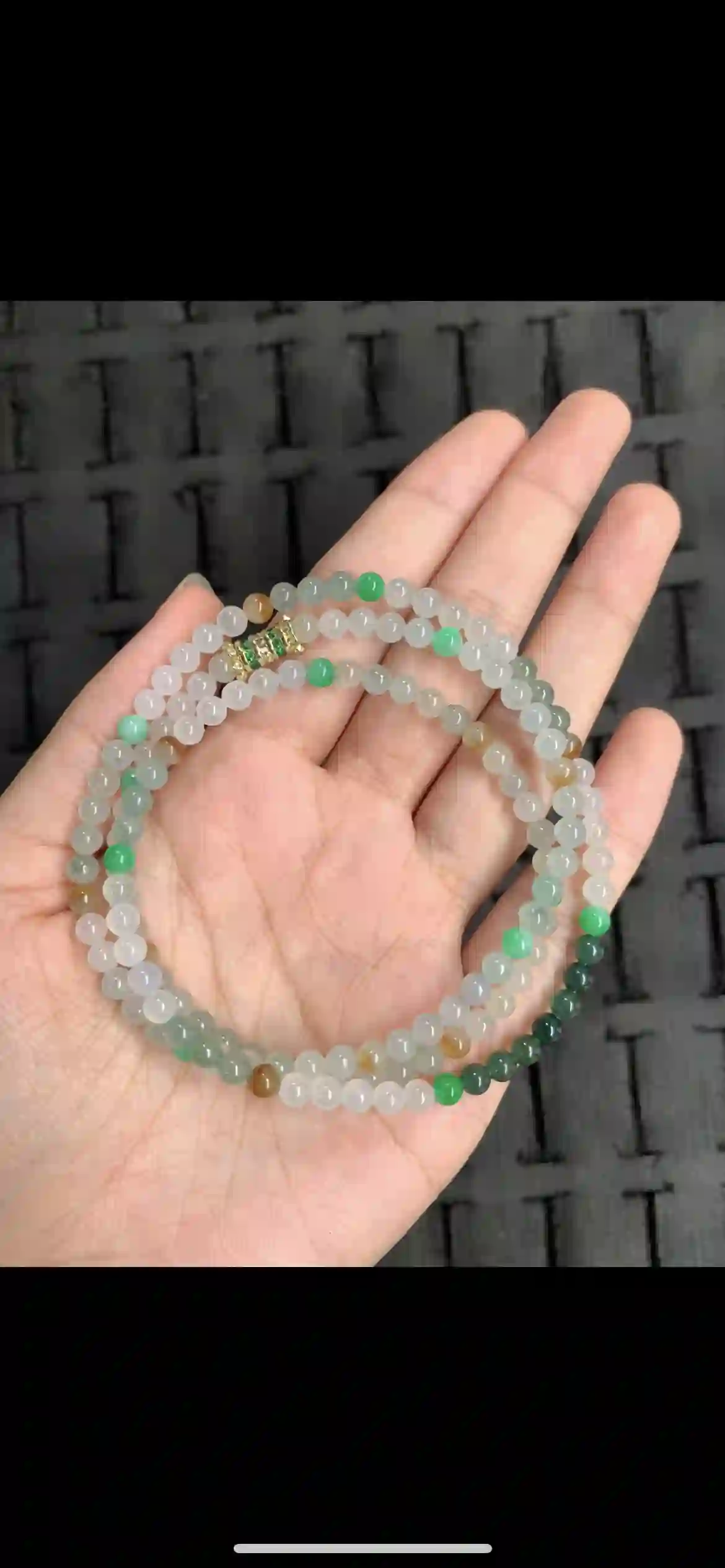 Icy Tri‑Color Jadeite Multi‑Wrap Bracelet & Necklace | Myanmar Jadeite reference #12840001