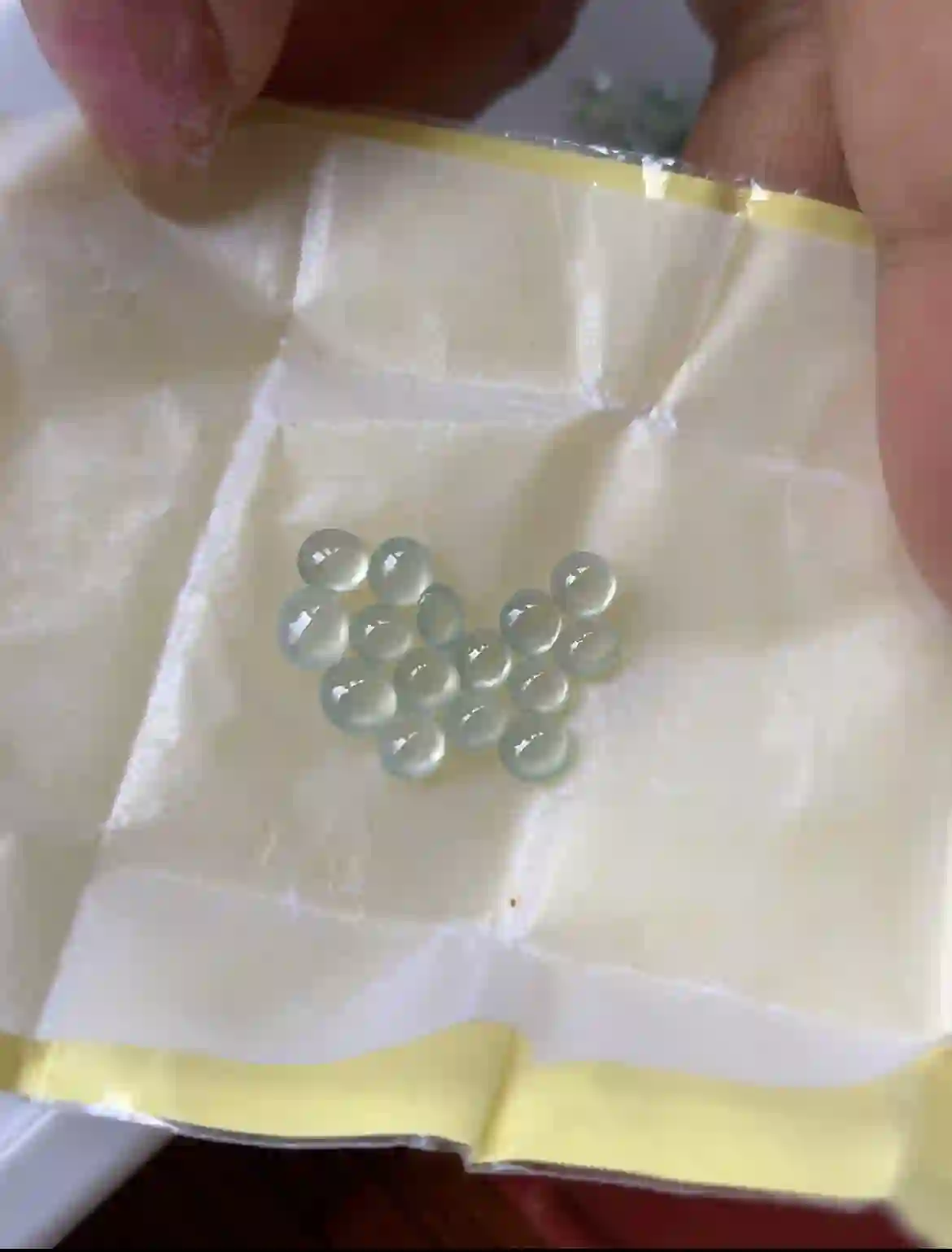 Collection of Natural Icy Pale Light Green Jadeite Oval Cabochons, view 2 | Myanmar Jadeite reference #24870001