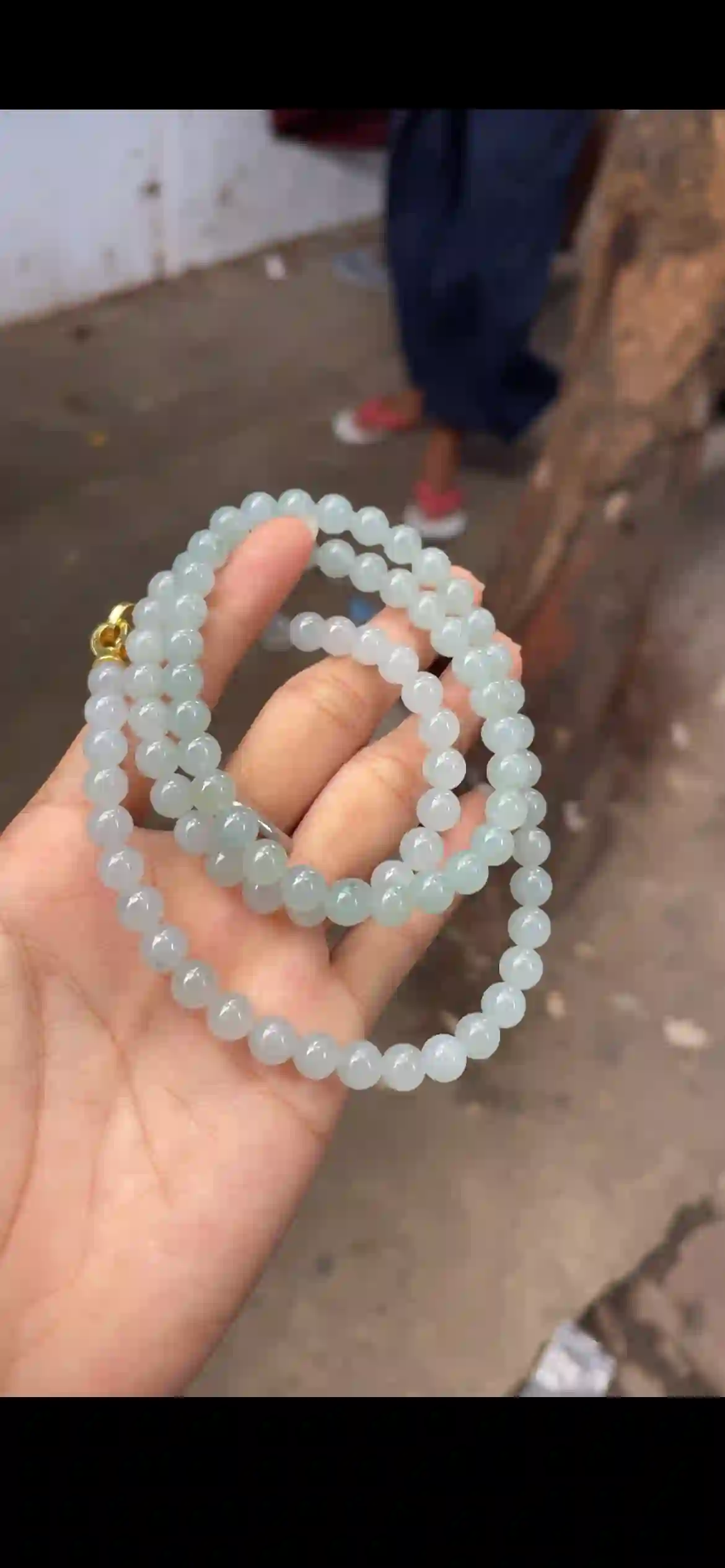 Icy Pale Green Jadeite Multi‑Wrap Bracelet & Necklace, view 2 | Myanmar Jadeite reference #13050001