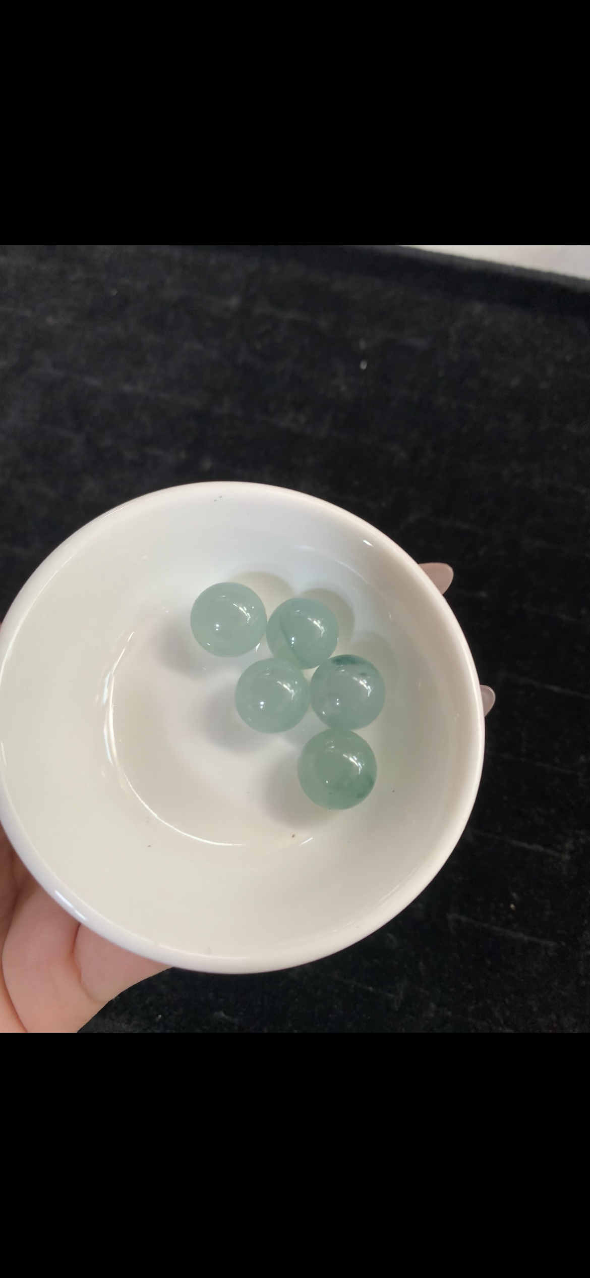 Icy Pale Blue-Green Jadeite Loose Beads — Premium Smooth Round Gemstones