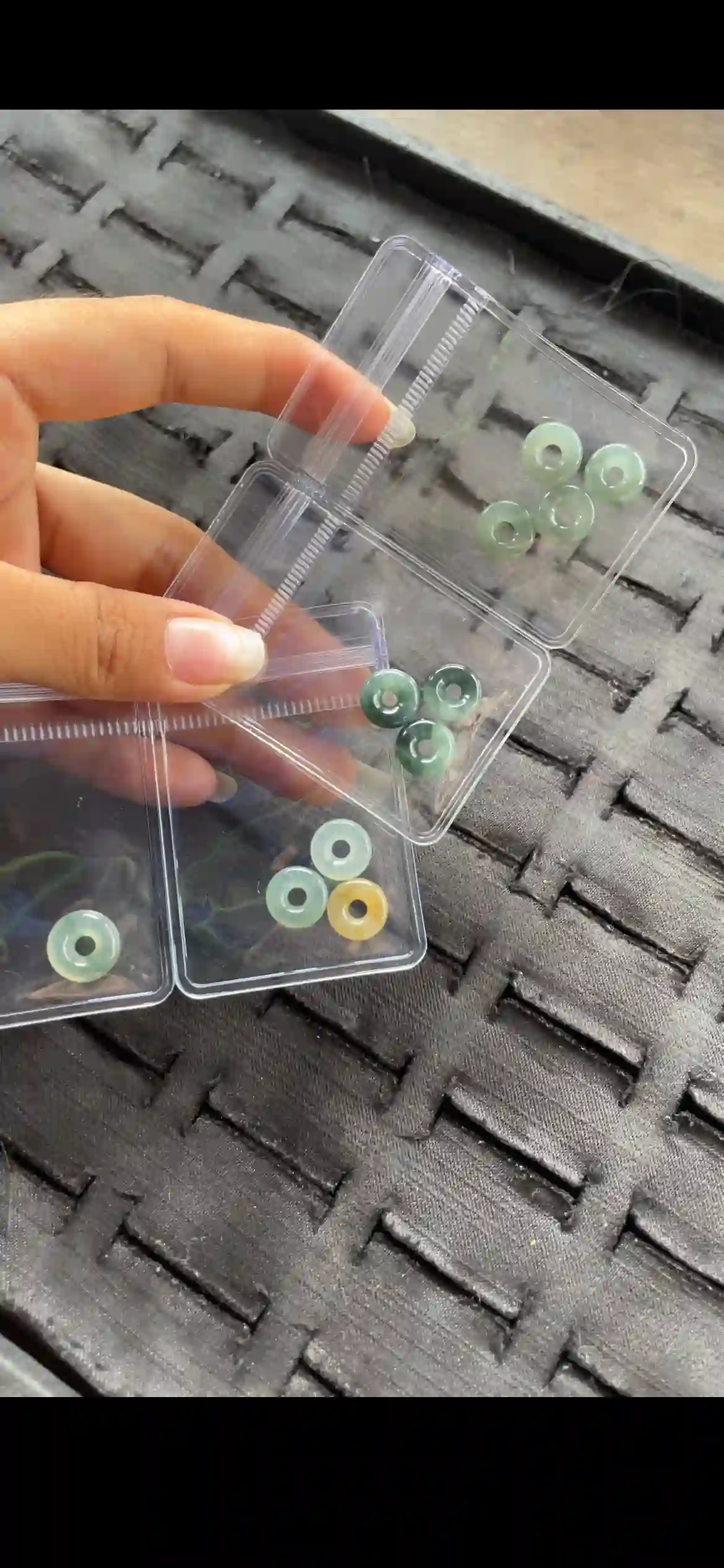 Assorted Mini Jadeite Safety Donut Gem Sets in Multi-Tones | Myanmar Jadeite reference #23850002