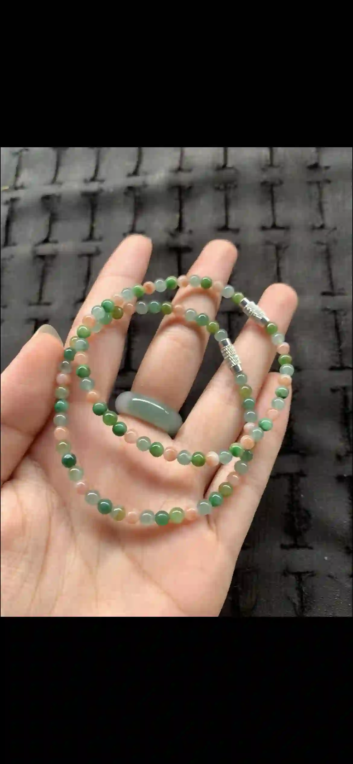 Multicolored Mixed-Gem Bead Necklace / Double-Layer Bracelet | Myanmar Jadeite reference #25140001