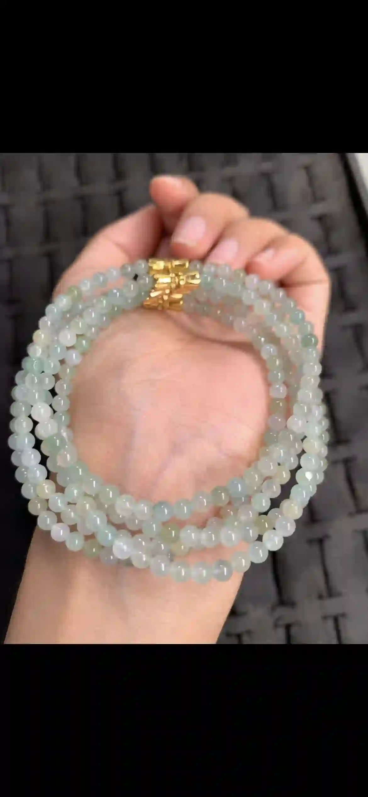 Icy Gradient Green Jadeite Multi‑Wrap Bead Necklace | Myanmar Jadeite reference #11760001