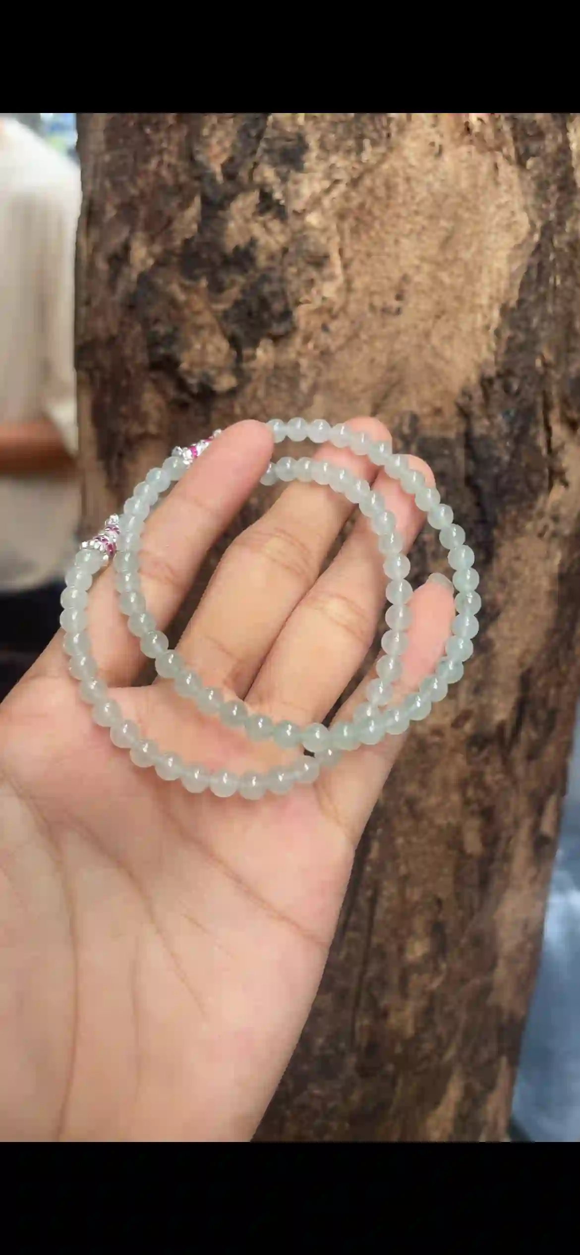  Uniform Icy Pale Celadon Jadeite Multi‑Wrap Bracelet & Strand, view 2 | Myanmar Jadeite reference #9210001