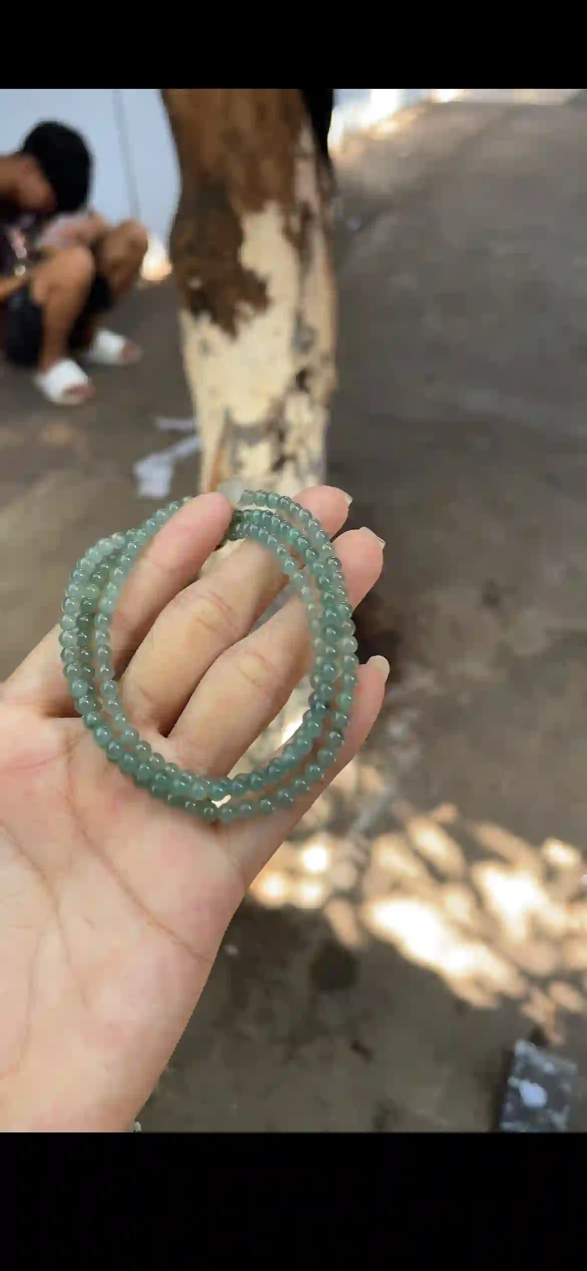 Exquisite Natural Green Jade Beaded Necklace & Bracelet – Elegant Multi-Layered Design | Myanmar Jadeite reference #27000001