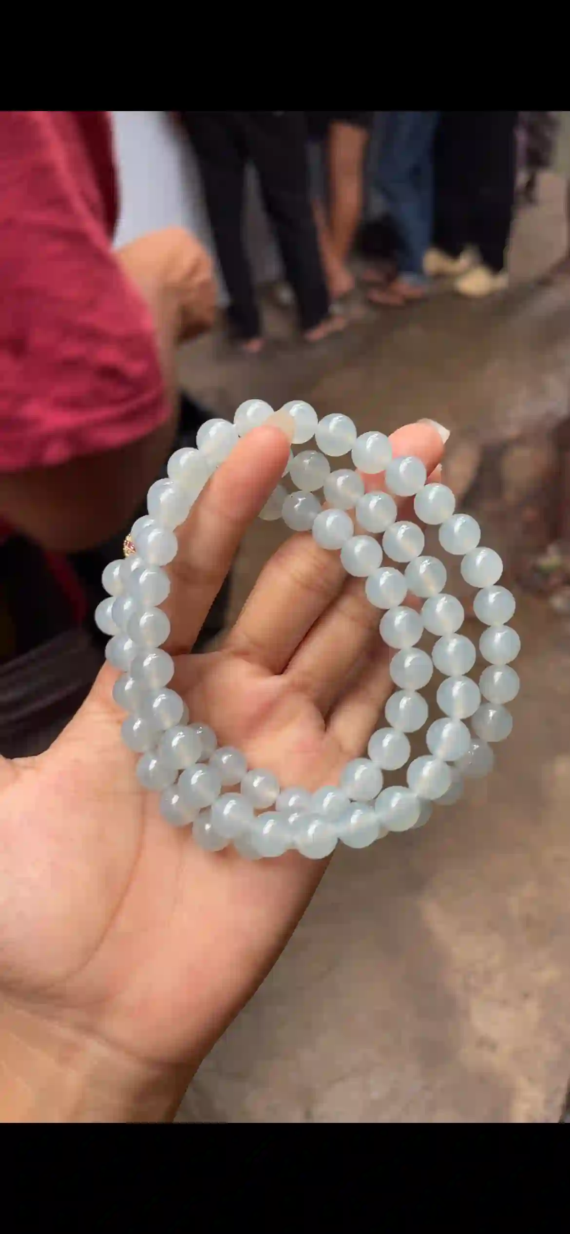  Icy Translucent White Jadeite Multi-Wrap Bracelet & Necklace | Myanmar Jadeite reference #8580003