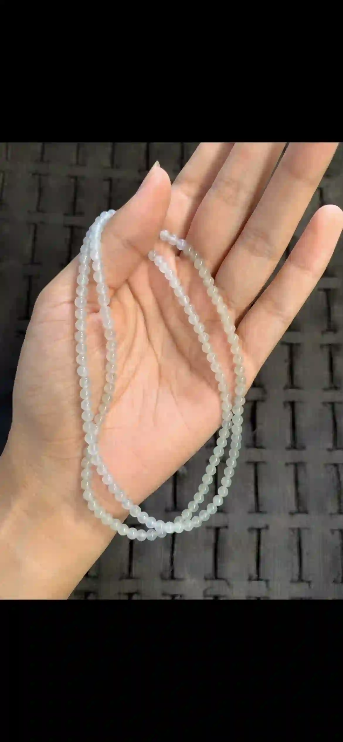 Icy Milky White Jadeite Multi‑Wrap Bracelet & Necklace, view 2 | Myanmar Jadeite reference #13230001