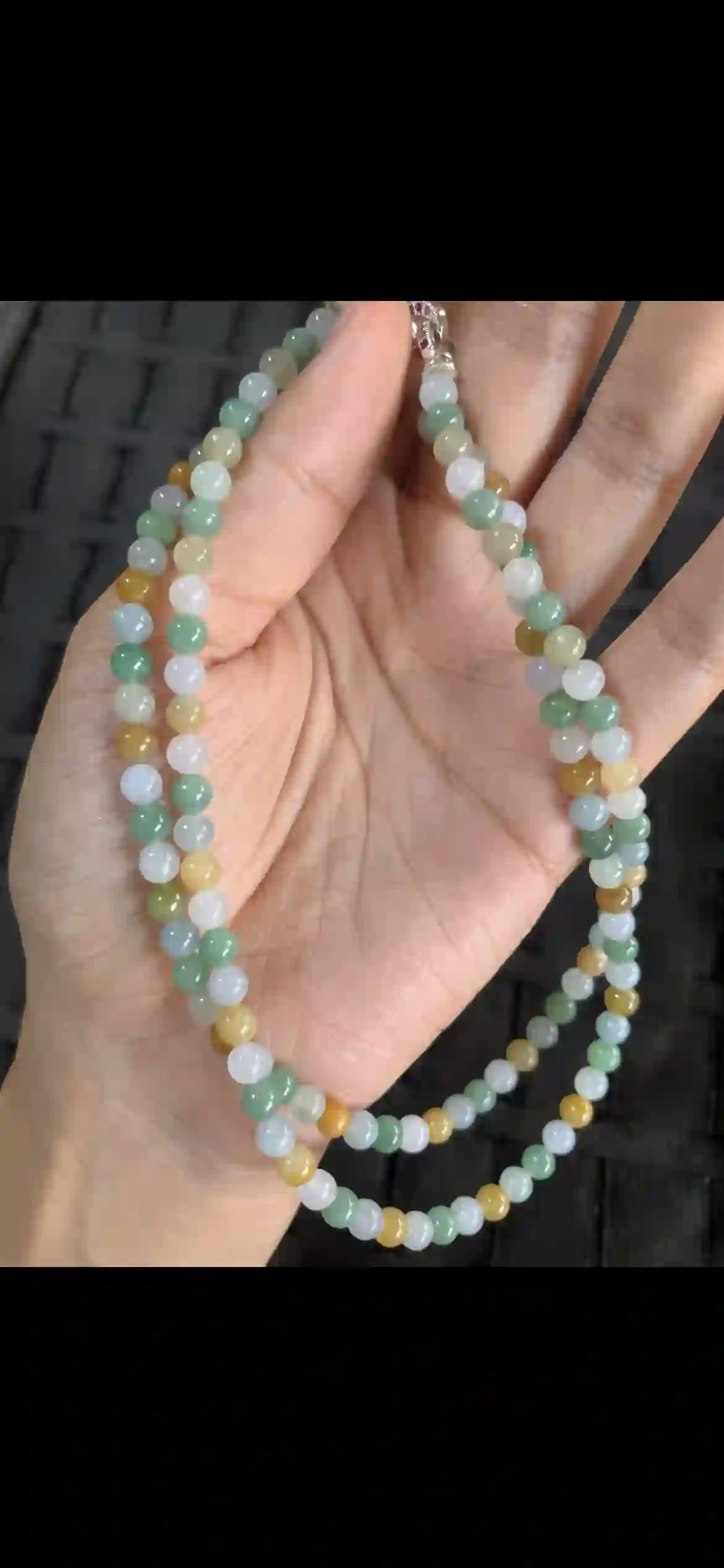 Icy Multicolor Jadeite Multi-Wrap Bracelet & Necklace, view 2 | Myanmar Jadeite reference #10380003
