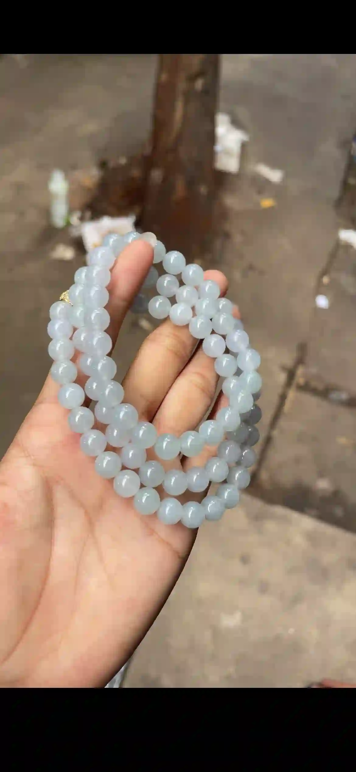 Vivid Emerald Green Jade Bead Bracelet with Gemstone Accent, view 3 | Myanmar Jadeite reference #18060001