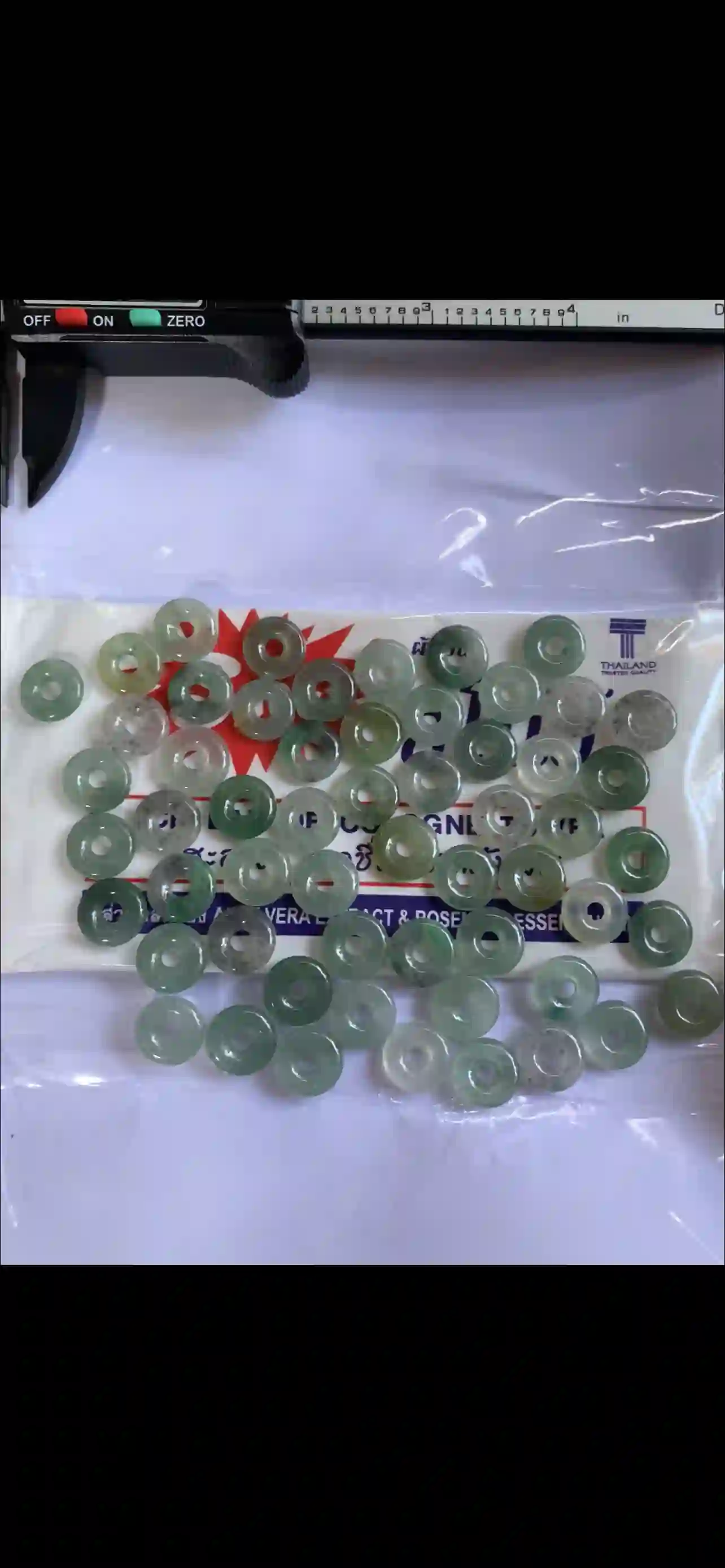 Natural Green Jadeite Donut Beads Wholesale – Natural Grade A Jade Ping An Kou Loose Gemstones for Jewelry Making | Myanmar Jadeite reference #37470001