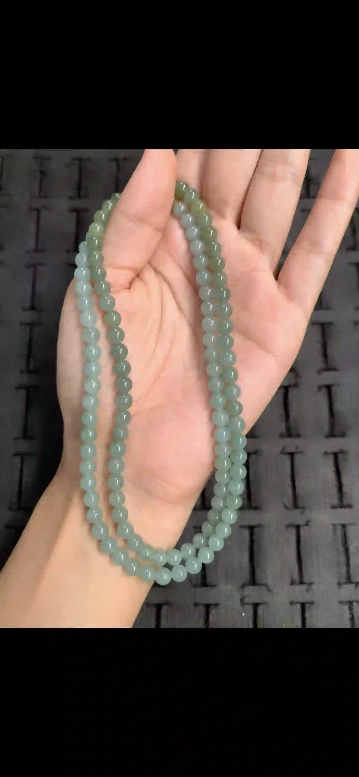 Icy Gradient Pale Green Jadeite Multi‑Wrap Bracelet & Necklace, view 2 | Myanmar Jadeite reference #12900001