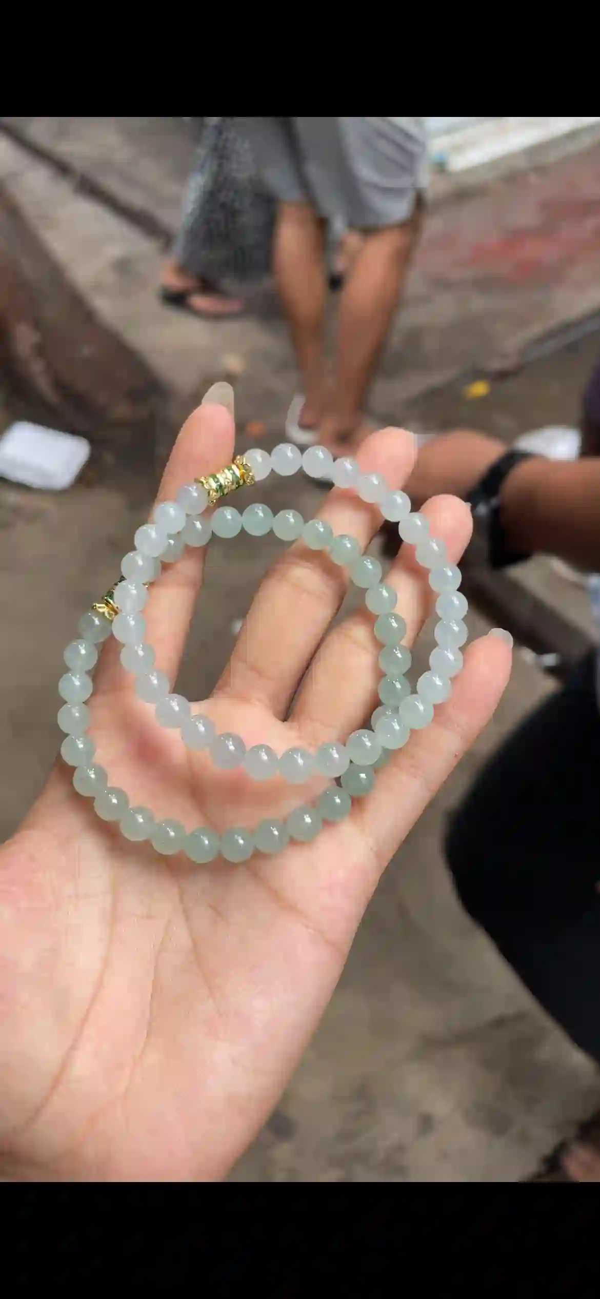 Icy Pale Blue‑Green Jadeite Multi‑Wrap Bracelet & Necklace, view 2 | Myanmar Jadeite reference #8670001